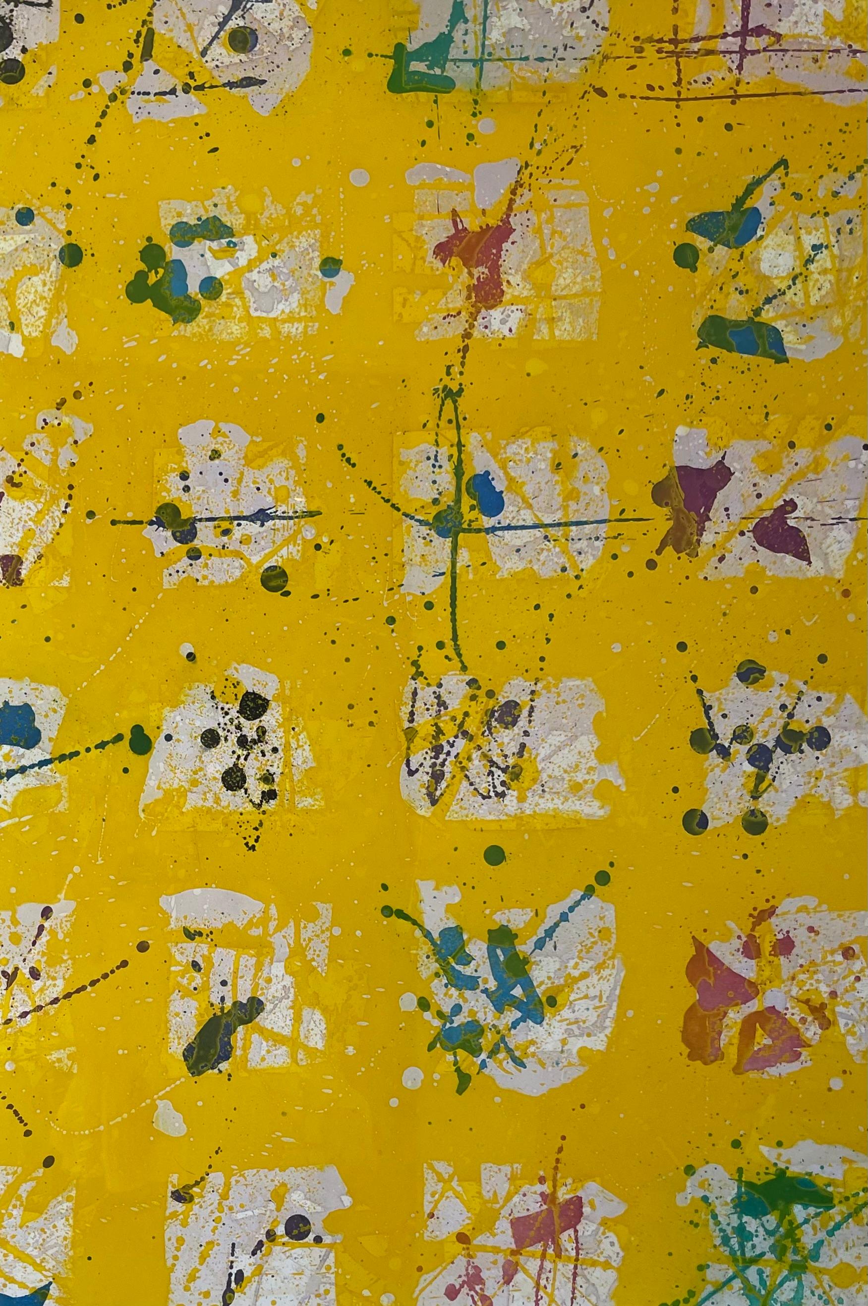 Sam Francis, Pioggia d'Oro: Le Cinque Stagioni (Golden Rain) 1988 Color Aquatint 18