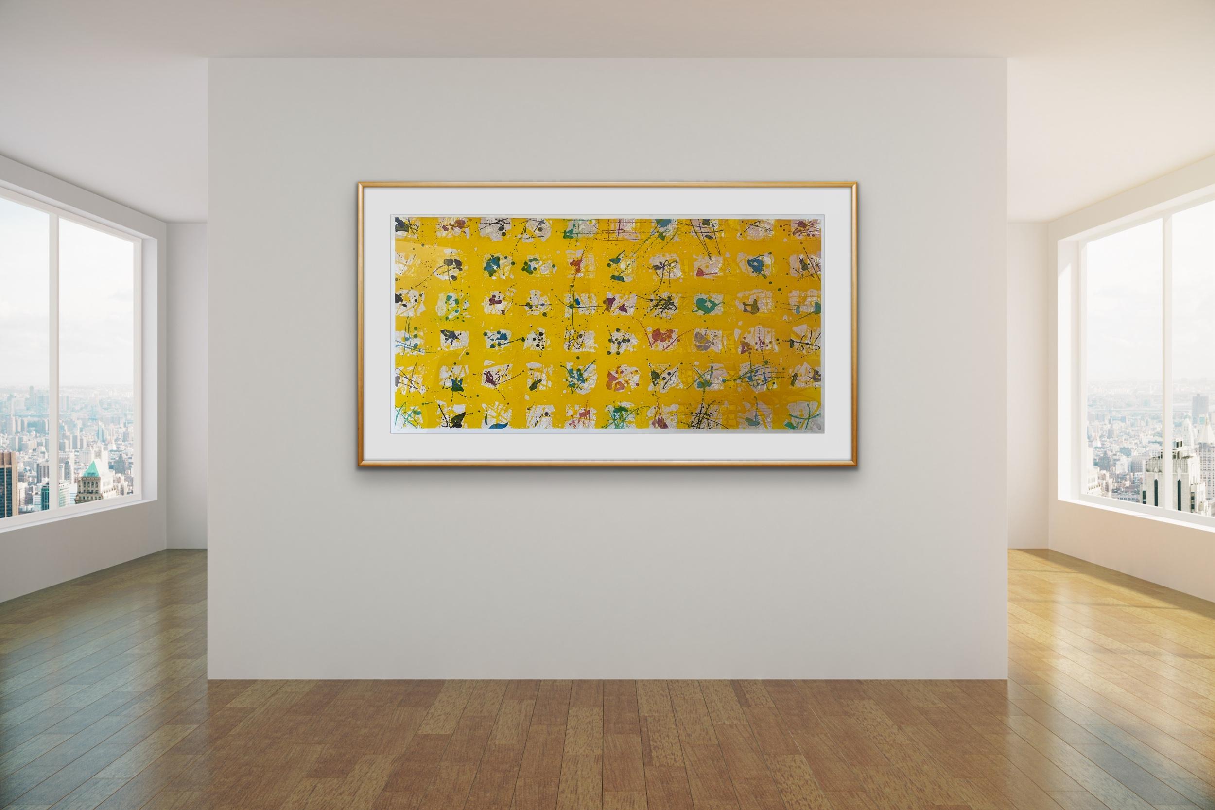 Sam Francis, Pioggia d'Oro: Le Cinque Stagioni (Golden Rain) 1988 Color Aquatint 1