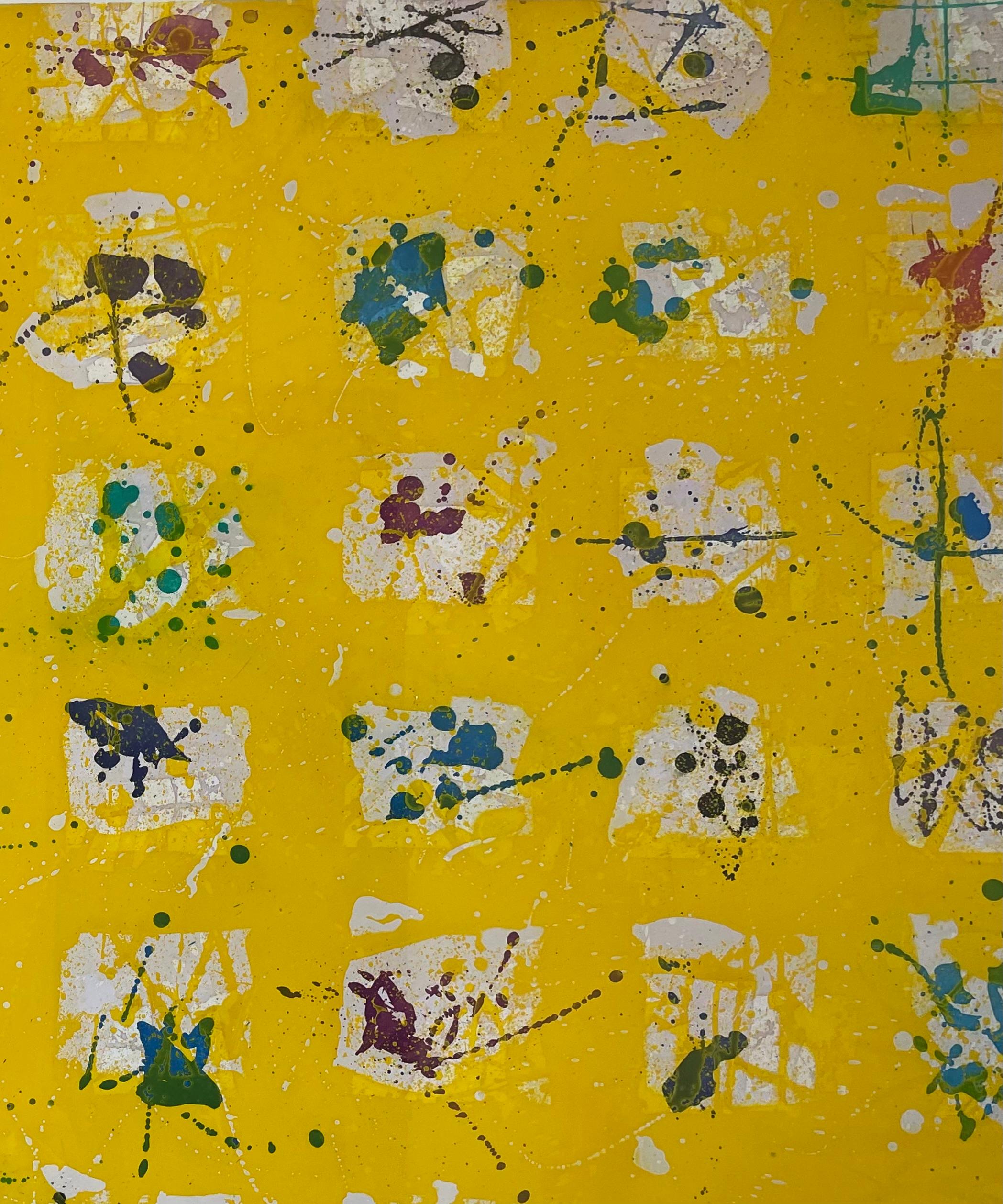 Sam Francis, Pioggia d'Oro: Le Cinque Stagioni (Golden Rain) 1988 Color Aquatint 19