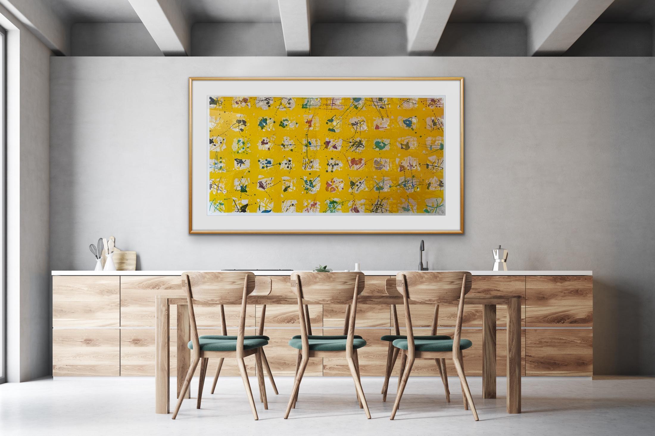Sam Francis, Pioggia d'Oro: Le Cinque Stagioni (Golden Rain) 1988 Color Aquatint 3