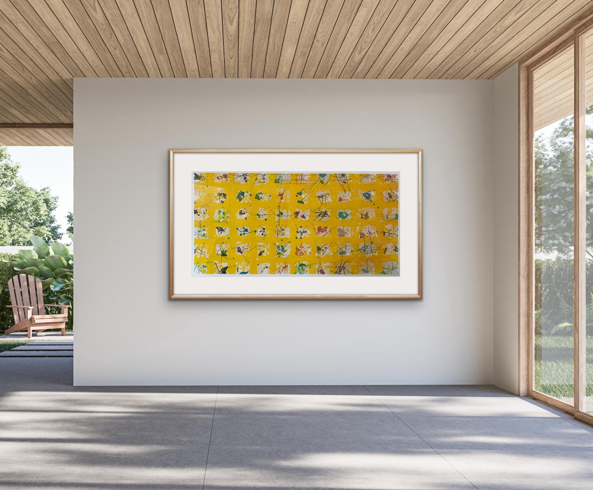 Sam Francis, Pioggia d'Oro: Le Cinque Stagioni (Golden Rain) 1988 Color Aquatint 6