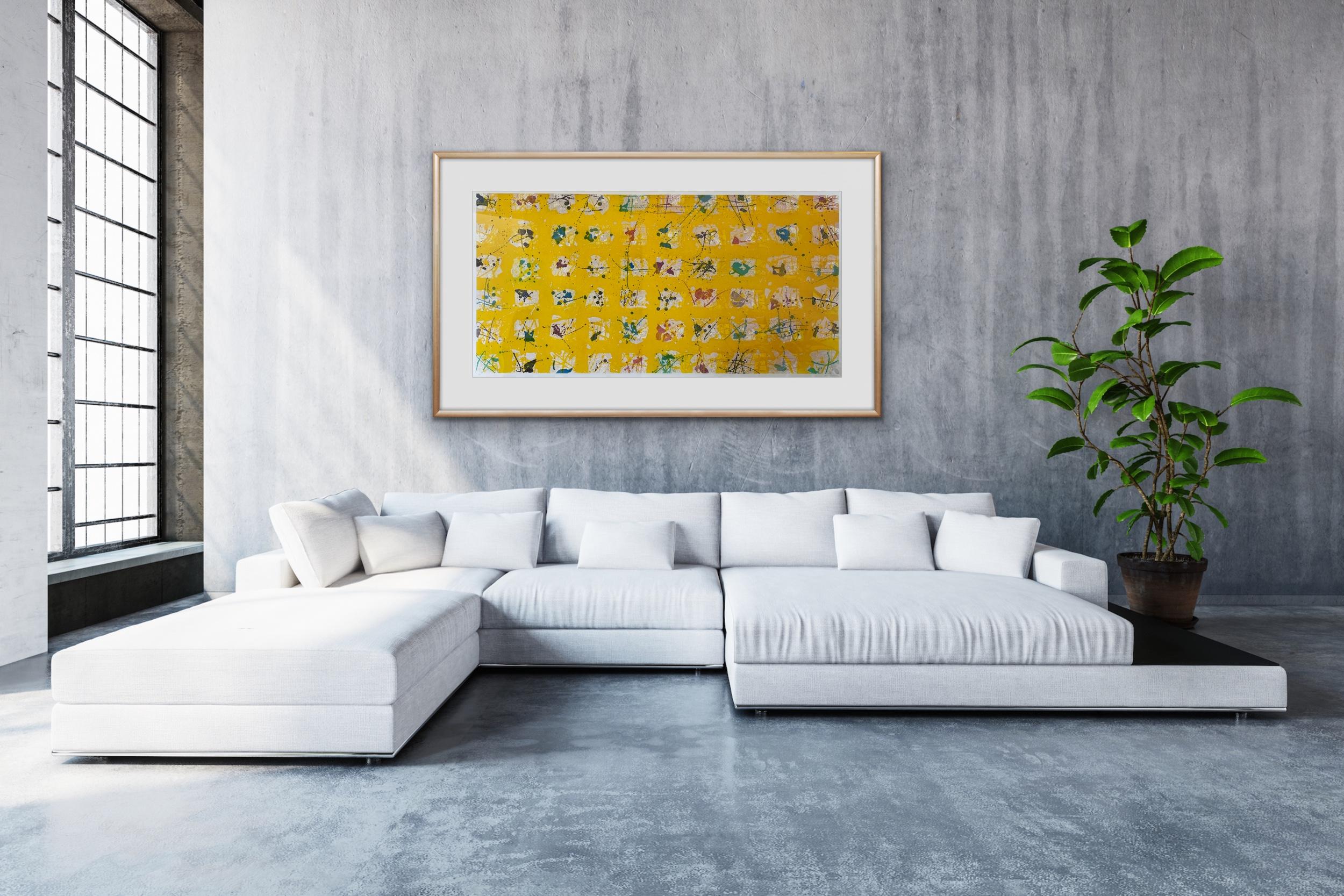 Sam Francis, Pioggia d'Oro: Le Cinque Stagioni (Golden Rain) 1988 Color Aquatint 7