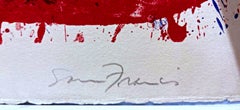 Sam Francis - Abstract Expressionist lithograph, Signed/N from Wolf Kahn Estate