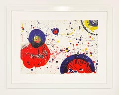Sam Francis Abstract Lithograph, 1964, Cloud Rock and Kayo 4 Years Old --Red Eye