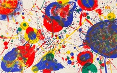 Litografia astratta di Sam Francis, non firmata, 1964, Pink Venus Kiki, da 1¢ Life