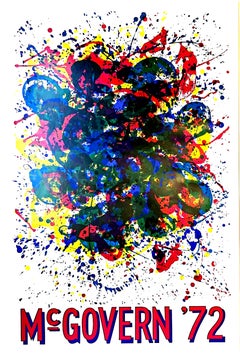 Sam Francis McGovern '72 Poster (Hand signed by Sam Francis) Abstract lithograph