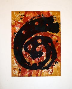 Sam Francis - Mehrfarbige Spirale - Hand-Signed Etching and Aquatint, 1970