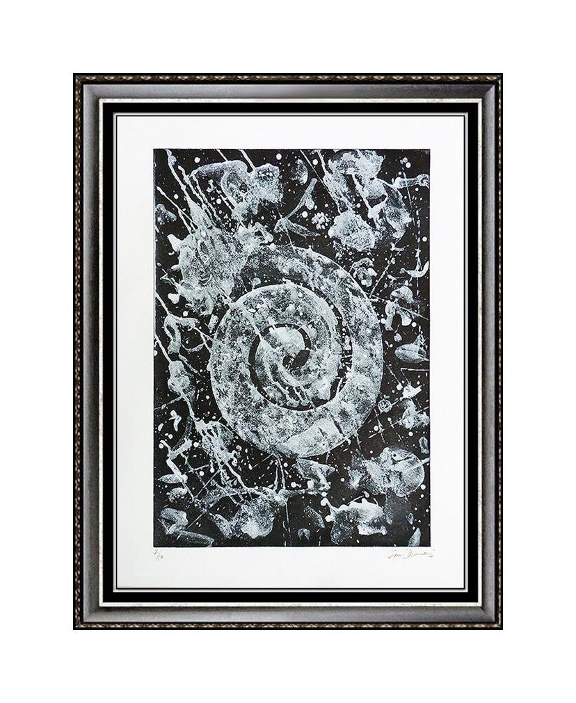 Sam Francis Hand Signed and Numbered Aquatint, Custom Framed and listed with the Submit Best Offer option
Accepting Offers Now:  Up for sale here we have an Extremely Rare (only 10 in the edition) Blue and Black with white ground Aquatint on John