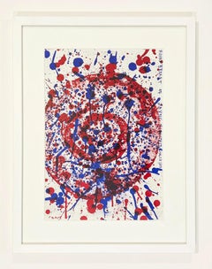 Sam Francis Abstract Lithograph, 1964, Framed, Round Breast of Jayne Mansfield