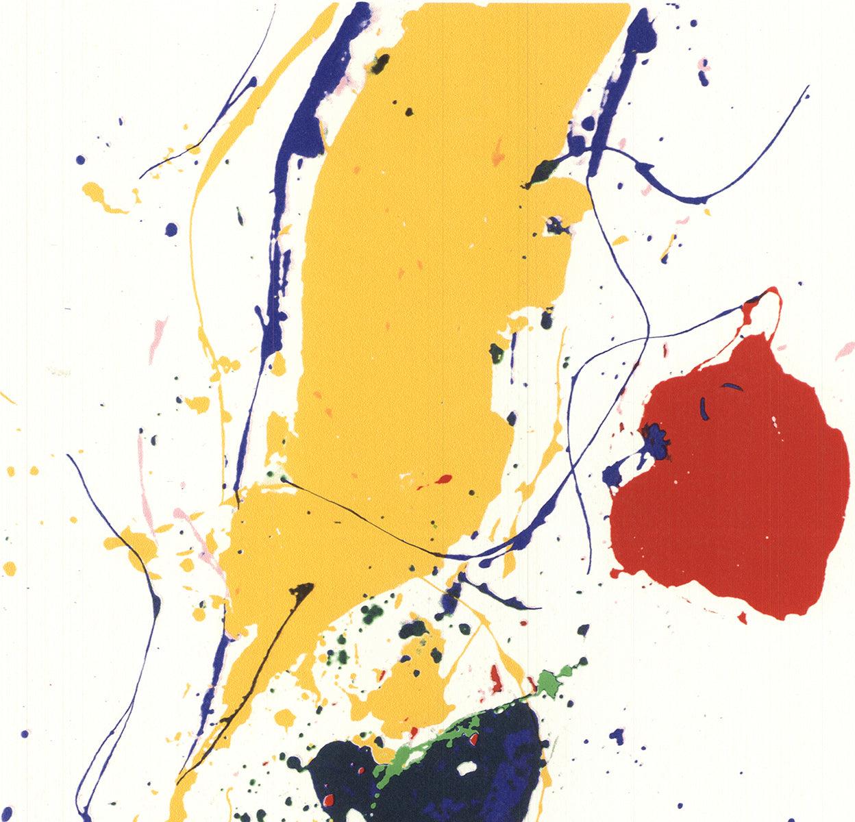 "Untitled Yellow Streak" by Sam Francis is a striking artwork that exemplifies the artist's signature style and mastery of color. Created in 1985, this piece showcases Francis's exploration of abstract expressionism, characterized by vibrant hues,