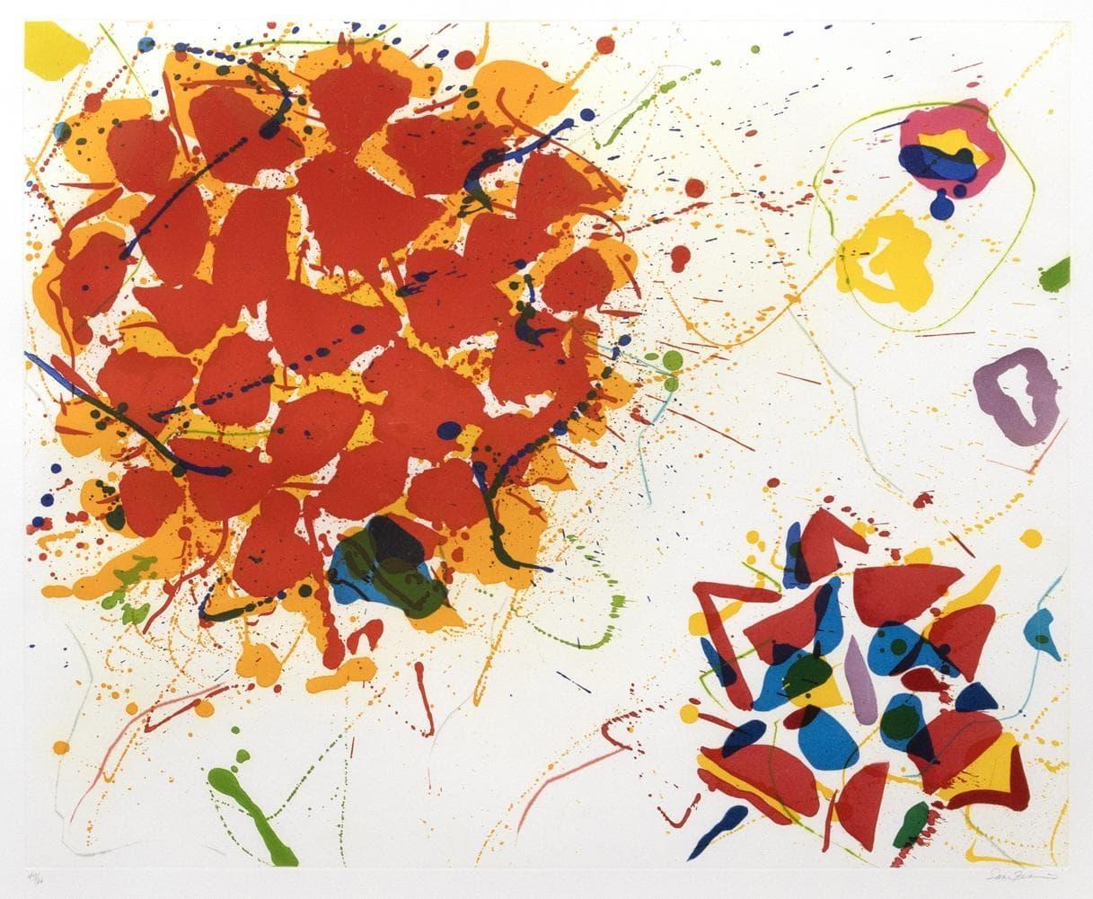 Sam Francis Abstract Print - Senza Titolo II, 1987