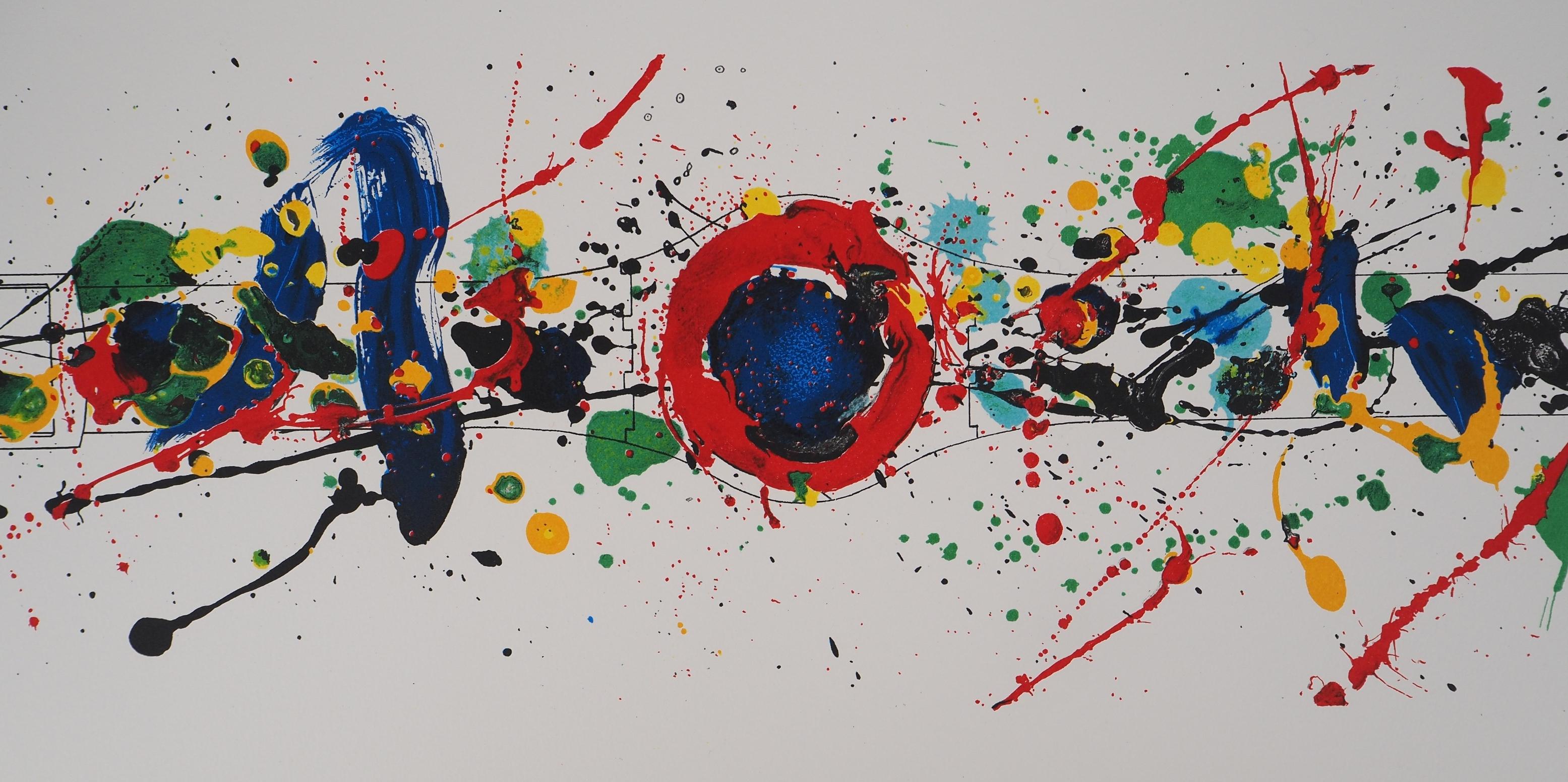 Swatch : Color Explosion - Original lithograph (Mourlot, 1992) - American Modern Print by Sam Francis