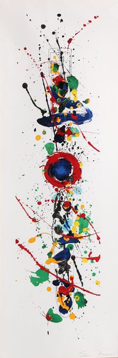 Swatch, Colorful Abstract Lithograph by Sam Francis
