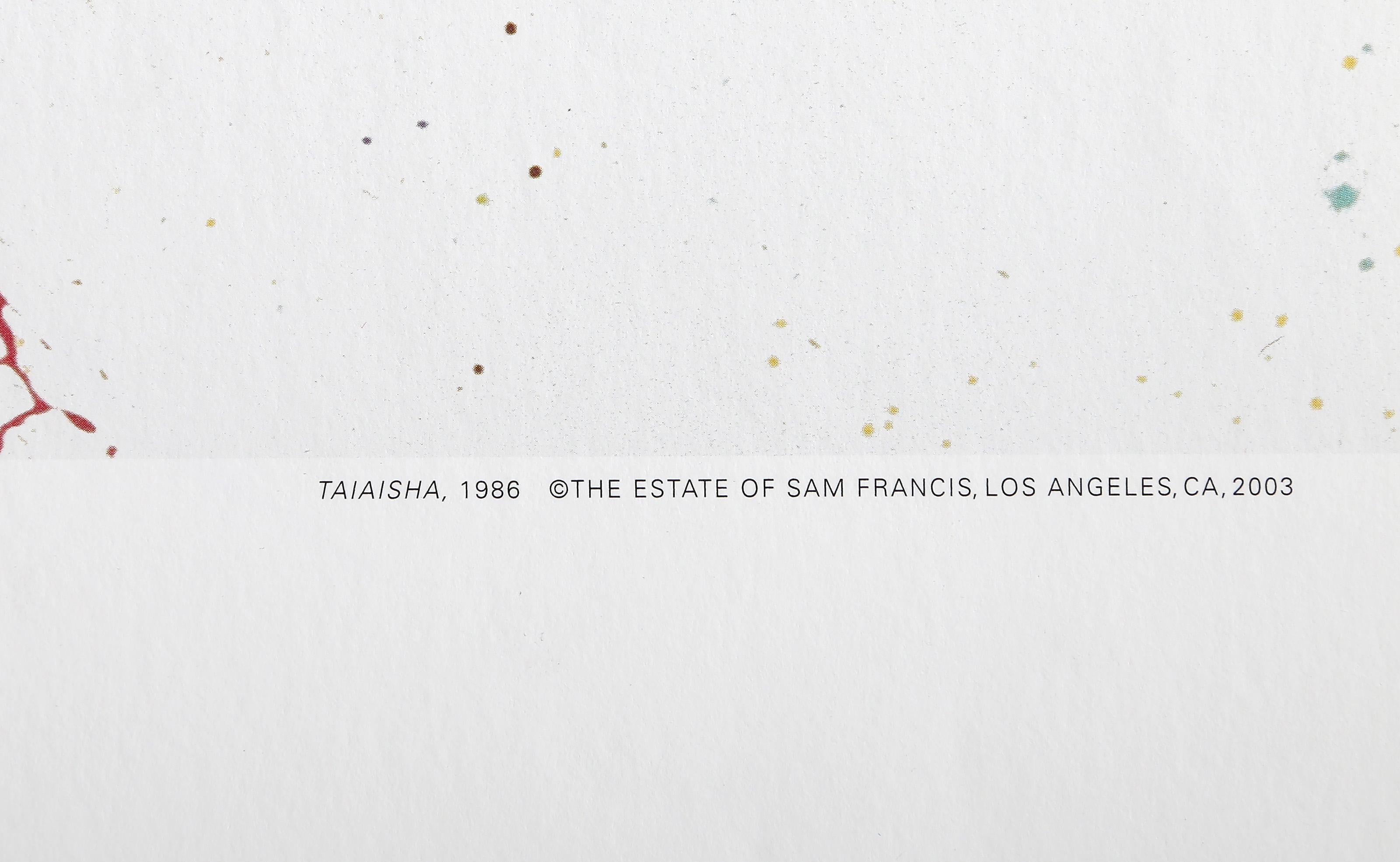 Taiaisha, Abstract Expressionist Poster by Sam Francis For Sale 1