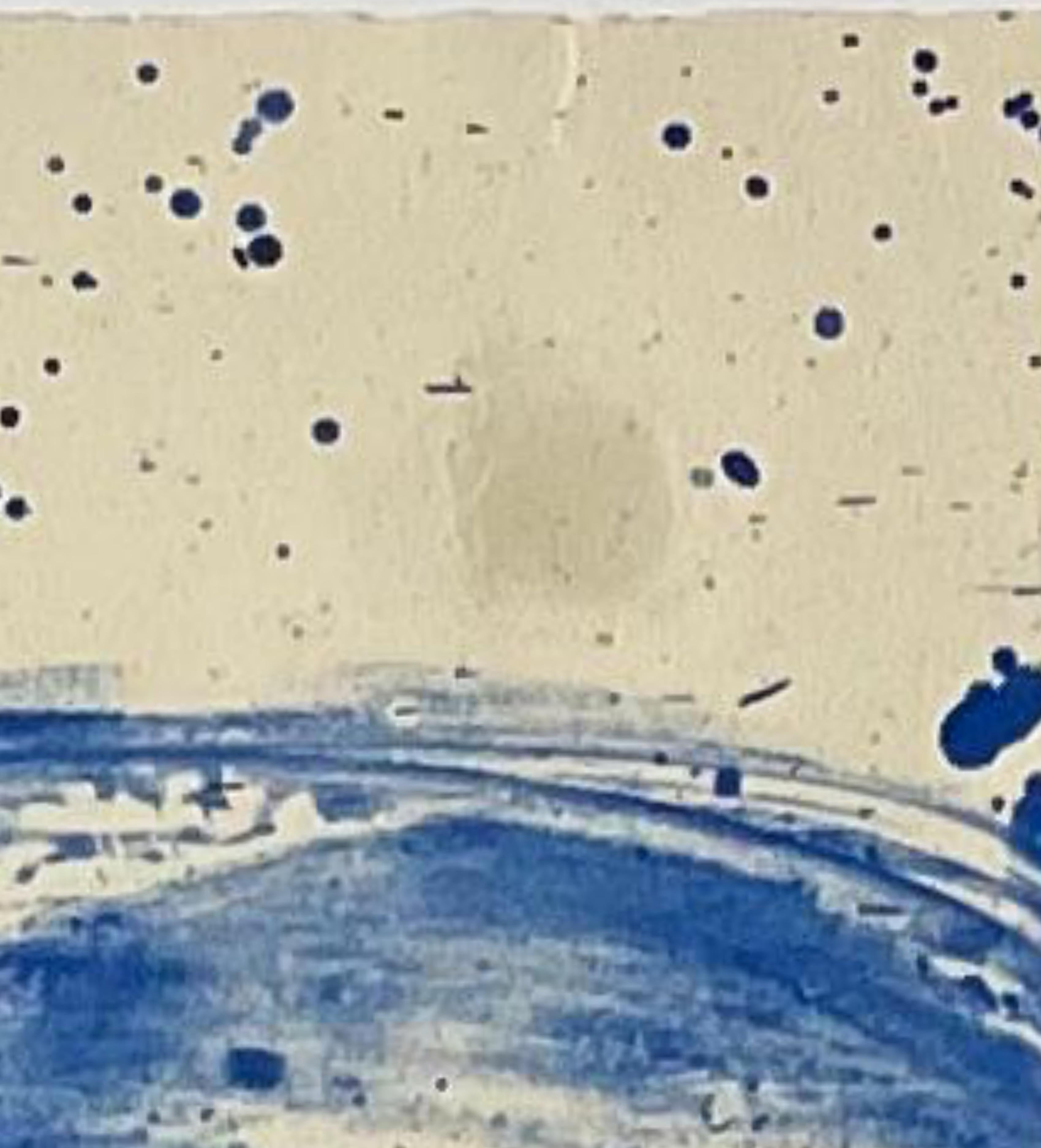 Sam Francis
La pierre la plus froide (Lembark, 15), 1960
Lithographie sur papier vélin BFK Rives, avec bords décollés
25 × 36 pouces
Signée et numérotée 8/65 par Sam Francis au recto au crayon graphite au recto.
Non encadré 
Merveilleuse