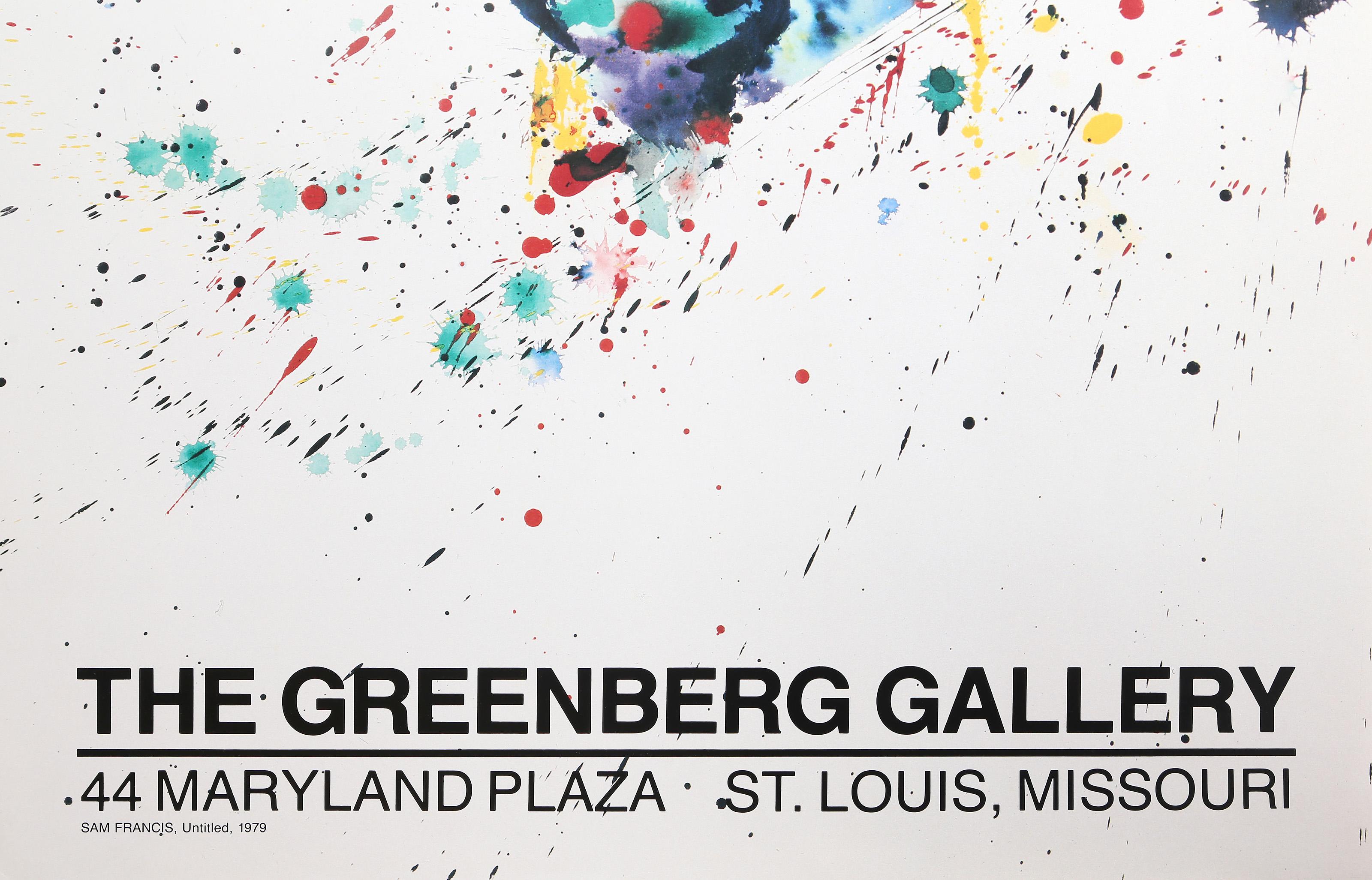 The Greenberg Gallery, Abstract Expressionist Poster by Sam Francis For Sale 1