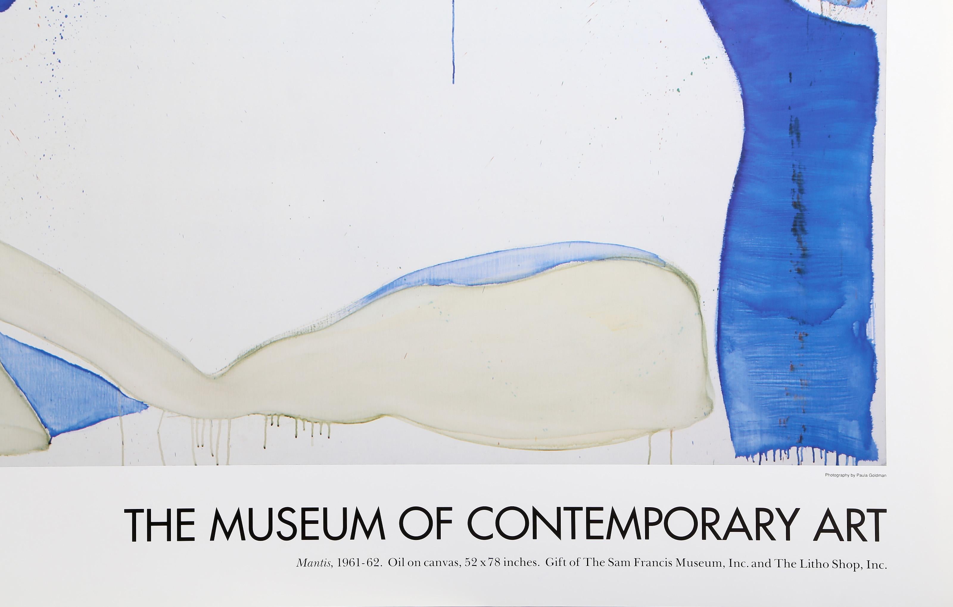 El Museo de Arte Contemporáneo, Cartel expresionista abstracto de Sam Francis en venta 2