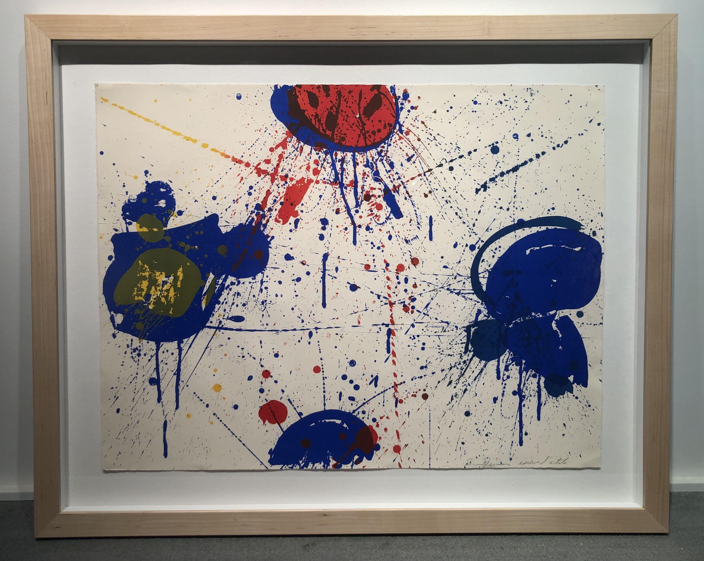 The Upper Red, 1963 (SF-48) - Print by Sam Francis