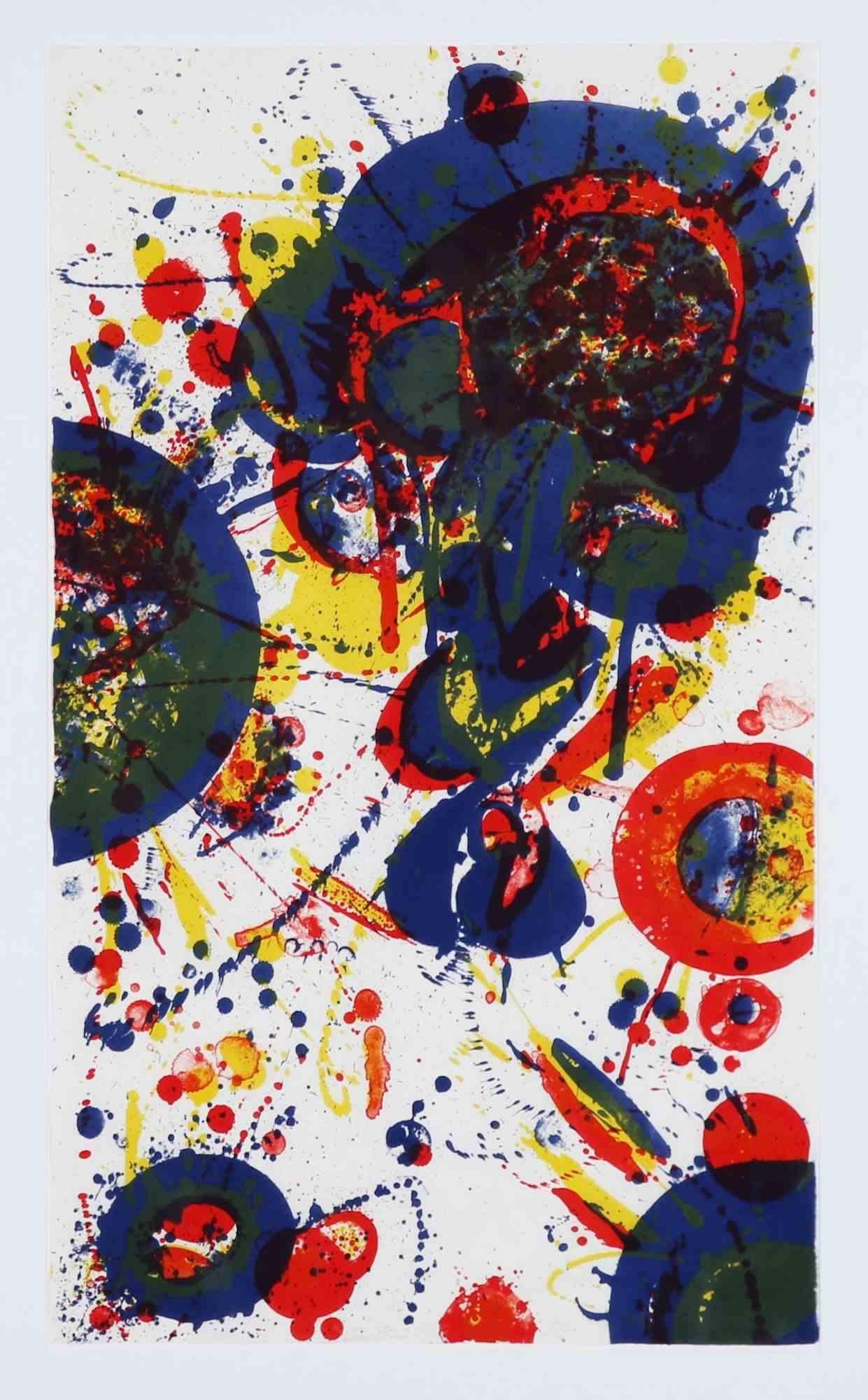 Tokyo Mon Amour est une œuvre d'art réalisée par Sam Francis (1923 San Mateo, Californie) en 1963. 

Lithographie en couleur. Signé à la main et numéroté 4/25.

80x47 cm non encadré. 

Imprimé par Joe Funk pour Joseph Press, Los