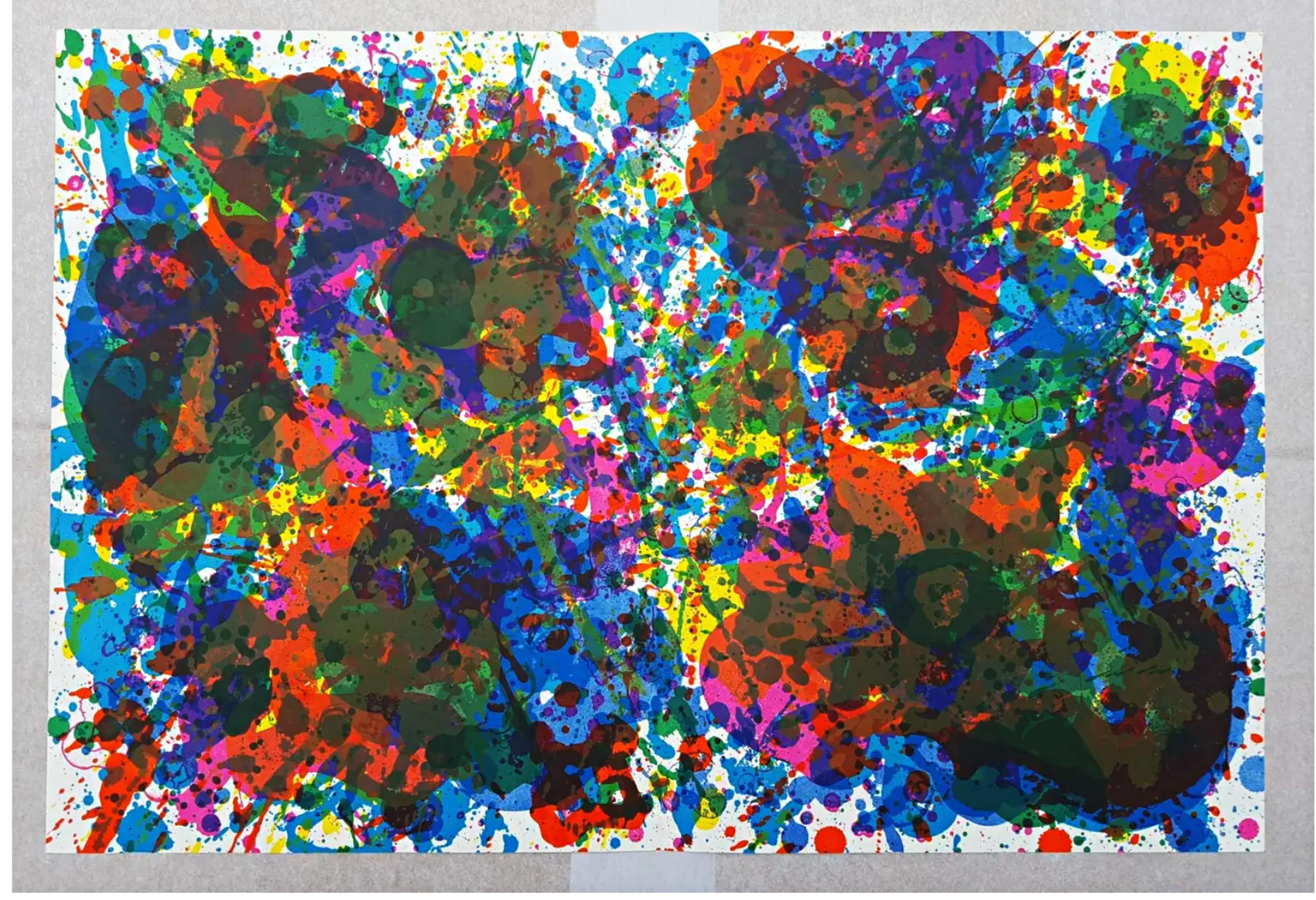 Untitled Abstract Expressionist lithograph, from Carnegie Museum (155 Lembark) - Print by Sam Francis