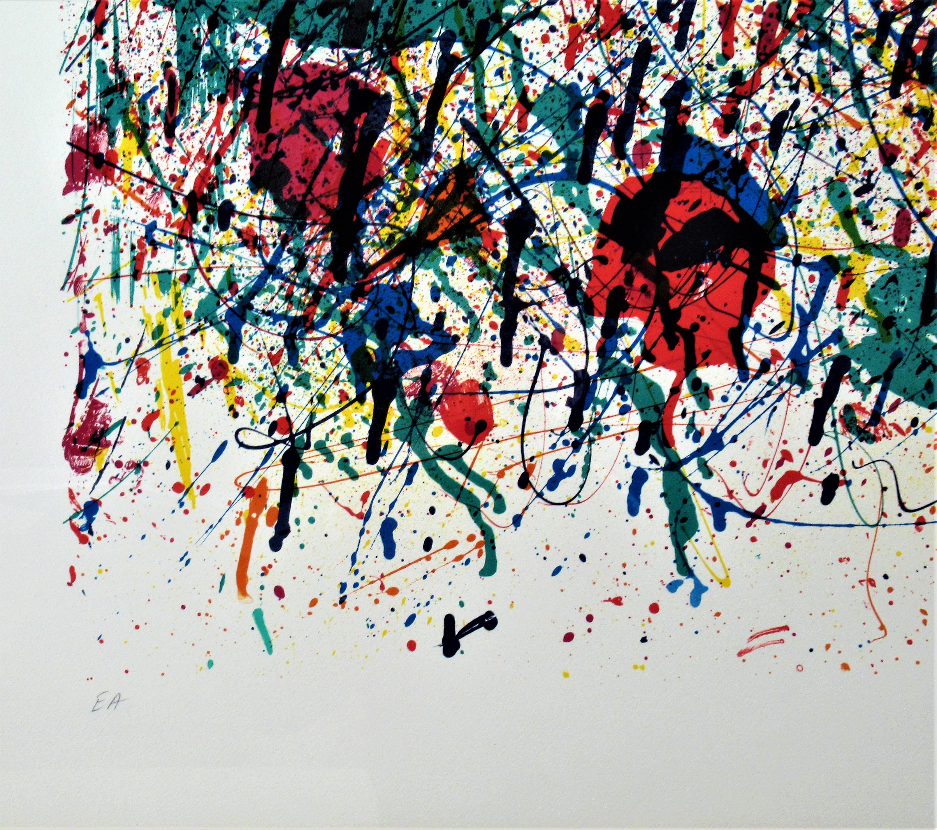 Untitled - Abstract Expressionist Print by Sam Francis