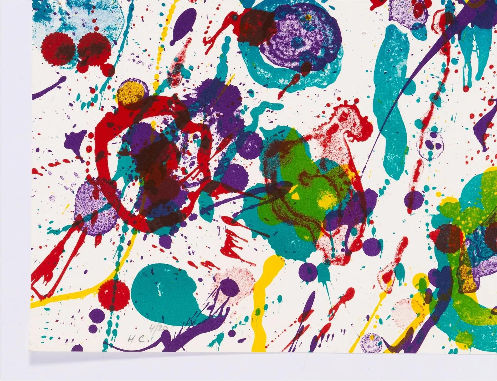 Untitled, from Michael Walberg Poemes dans le Ciel (Lembark 272) - Print by Sam Francis