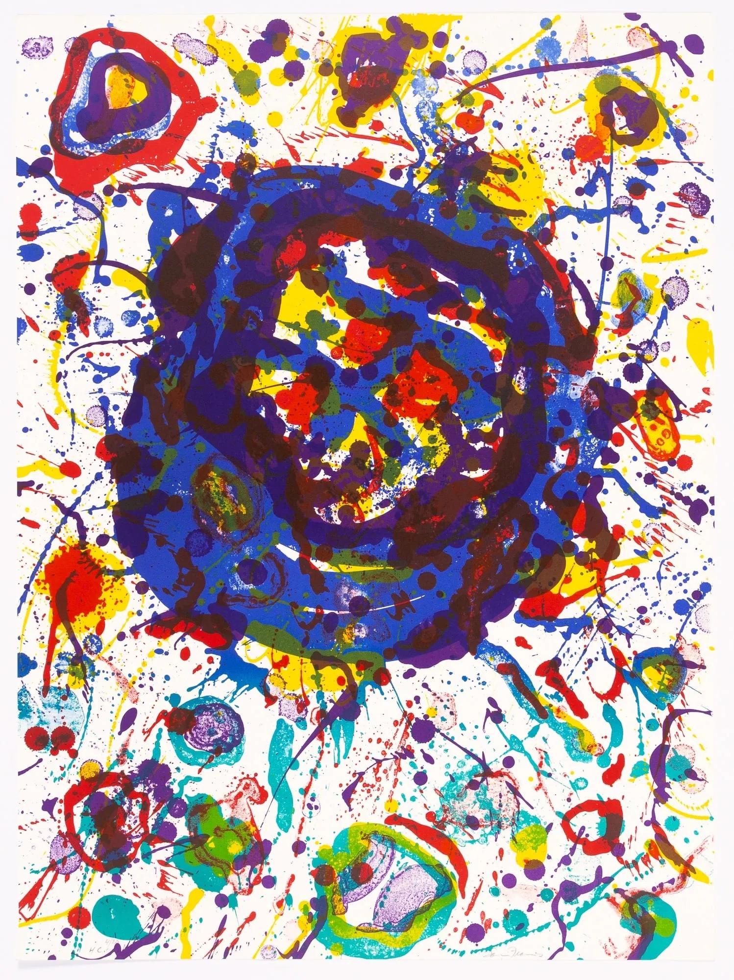 Sam Francis Abstract Print - Untitled, from Michael Walberg Poemes dans le Ciel (Lembark 272)