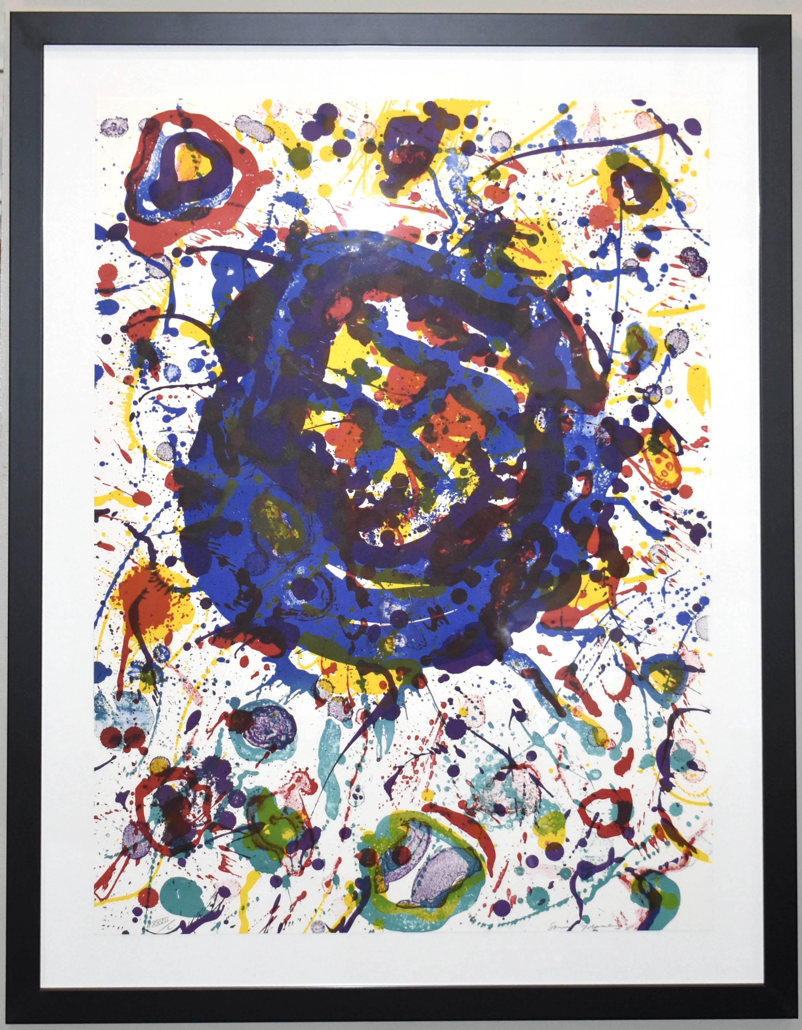 Sam Francis Abstract Print - Untitled, from Michel Waldberg: Poemes dans le ciel
