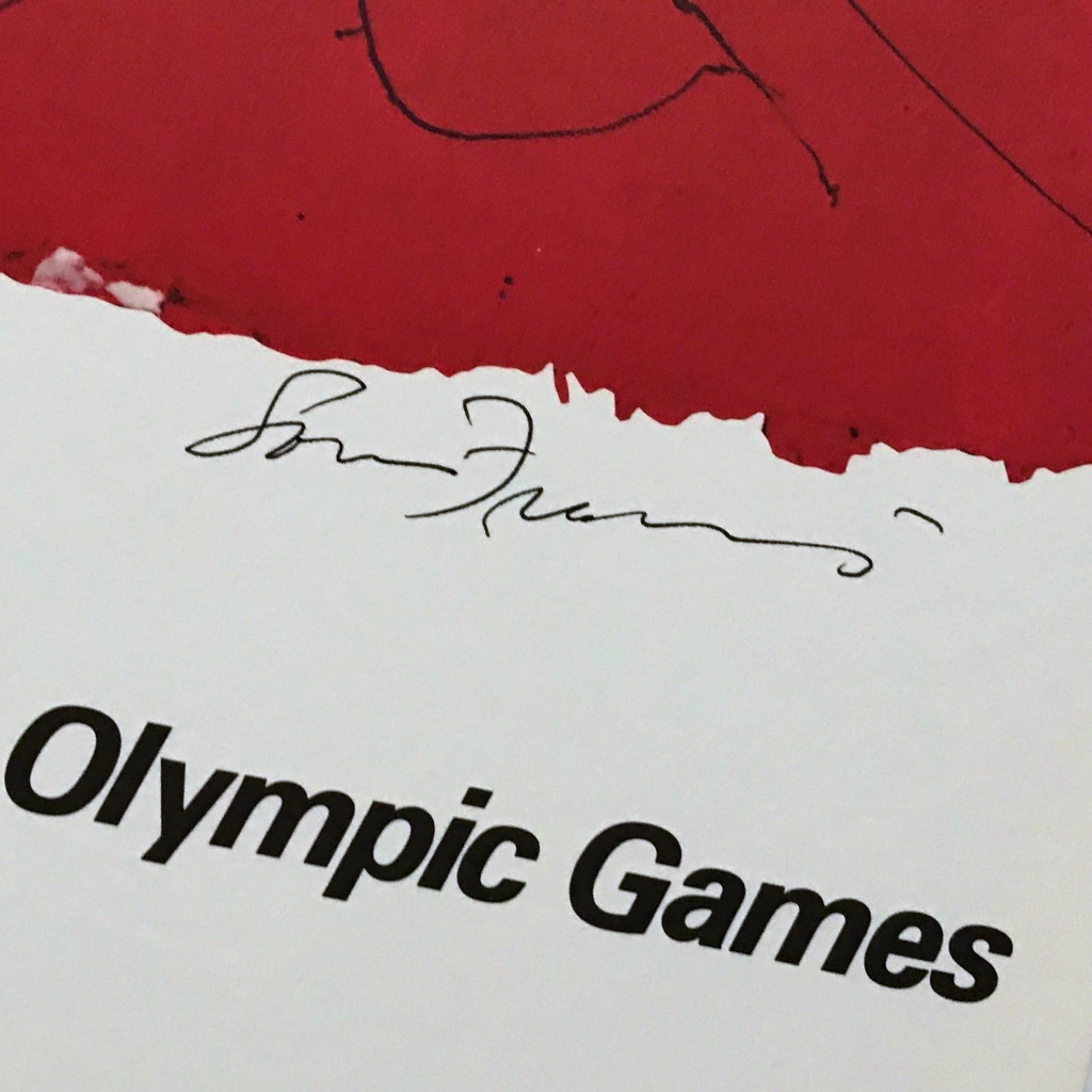 Lt Ed. Lithographie tirée du portfolio de luxe (signé à la main) du Comité olympique de 1984 - Print de Sam Francis