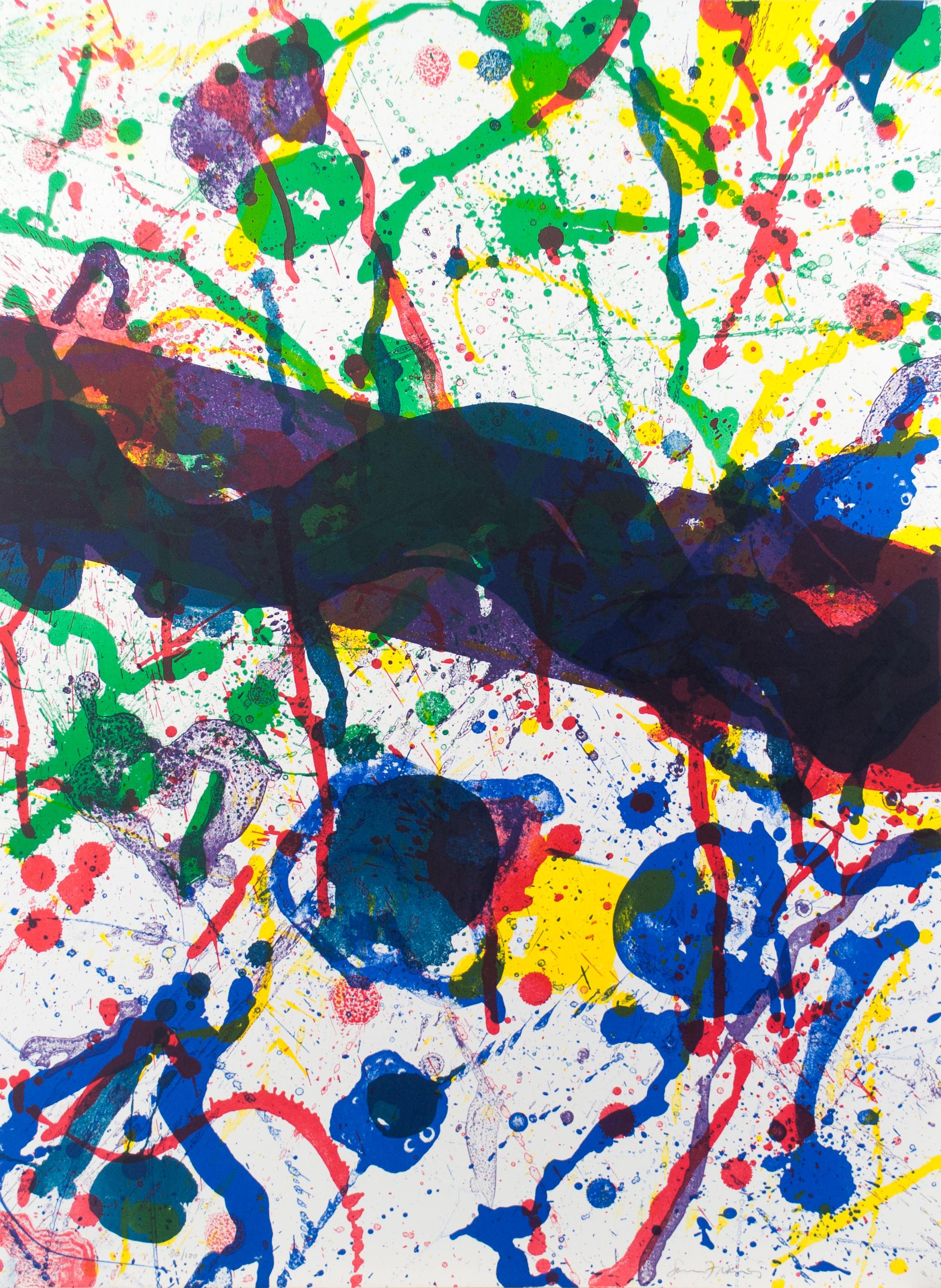 Sam Francis Abstract Print - Untitled from the portfolio “Poems dans le ciel”