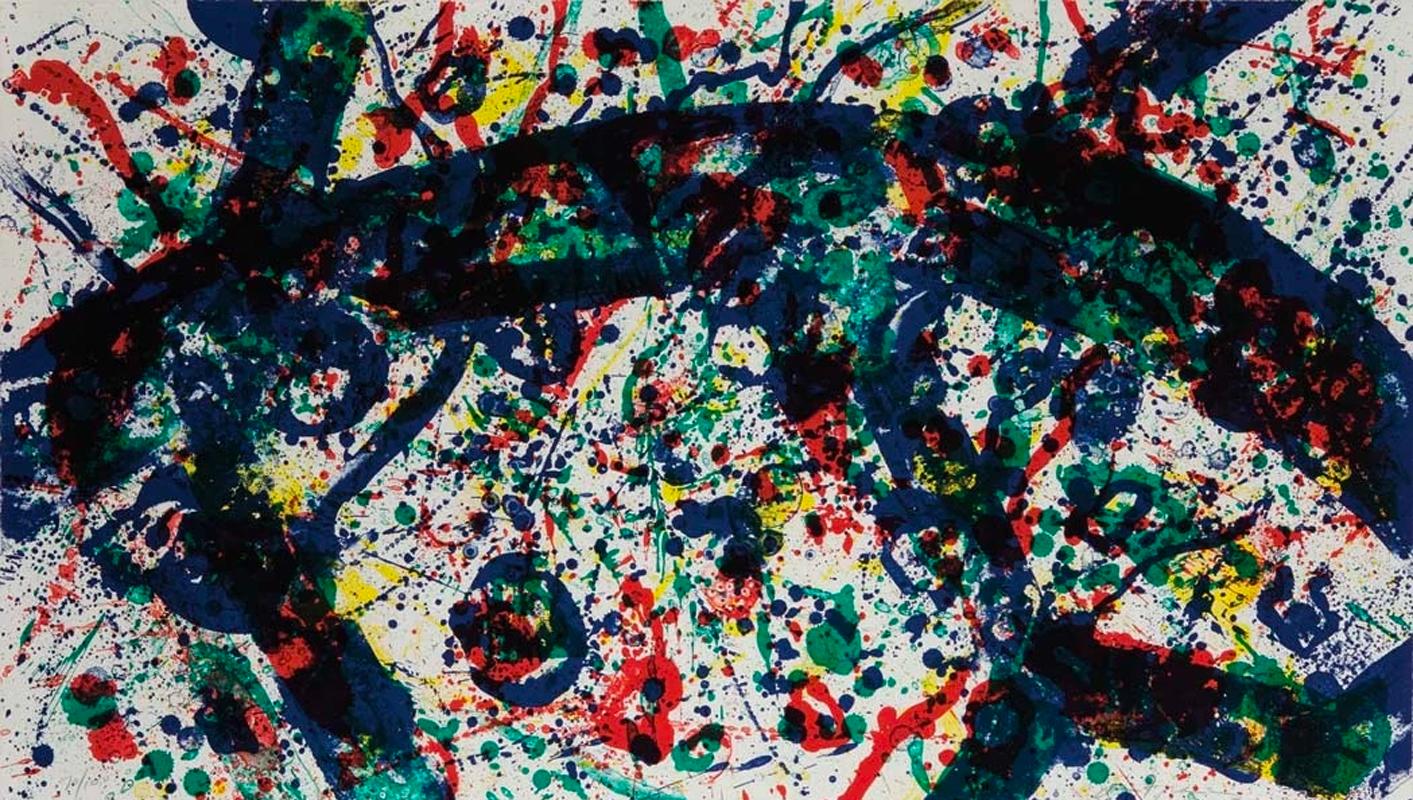 Sam Francis Senza Titolo (Lembark)  L172) 1974 Litografia a colori su carta, incorniciata