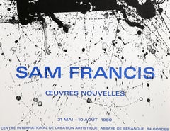 Untitled (P-5), Abstract Expressionist Poster by Sam Francis