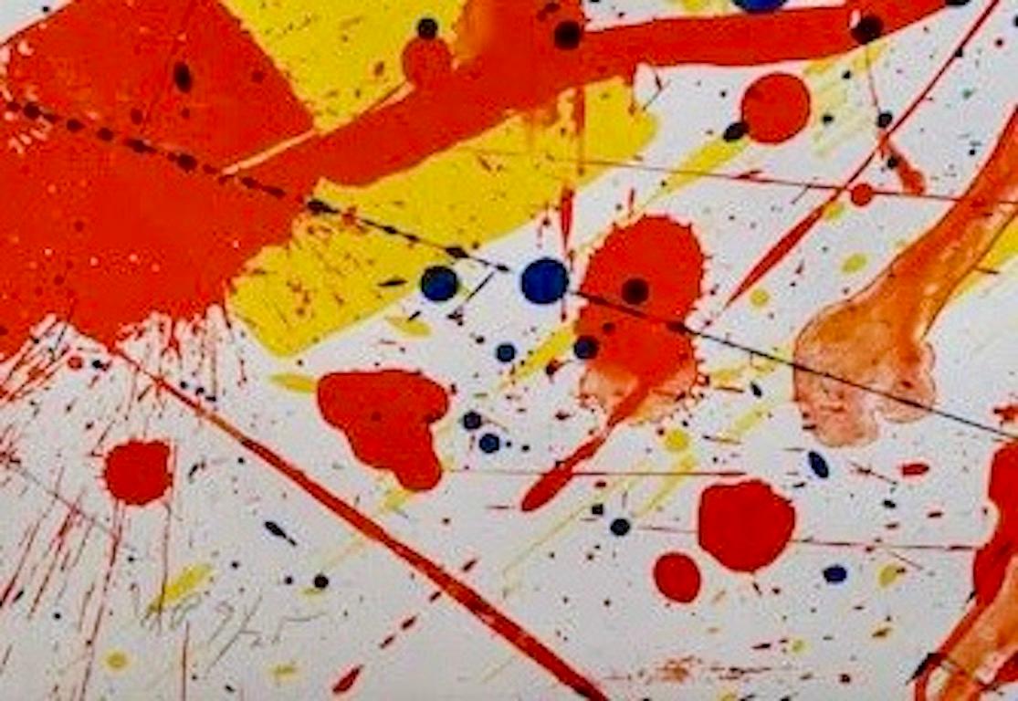 A bold statement by the artist, Sam Francis created this lithograph in 1982 with beautiful colors on a large sheet.  Hand-signed by the artist in pencil, and numbered, the artwork measures 49 ½ x 34 ¼ in. (120.7 x 87 cm), unframed and is from the