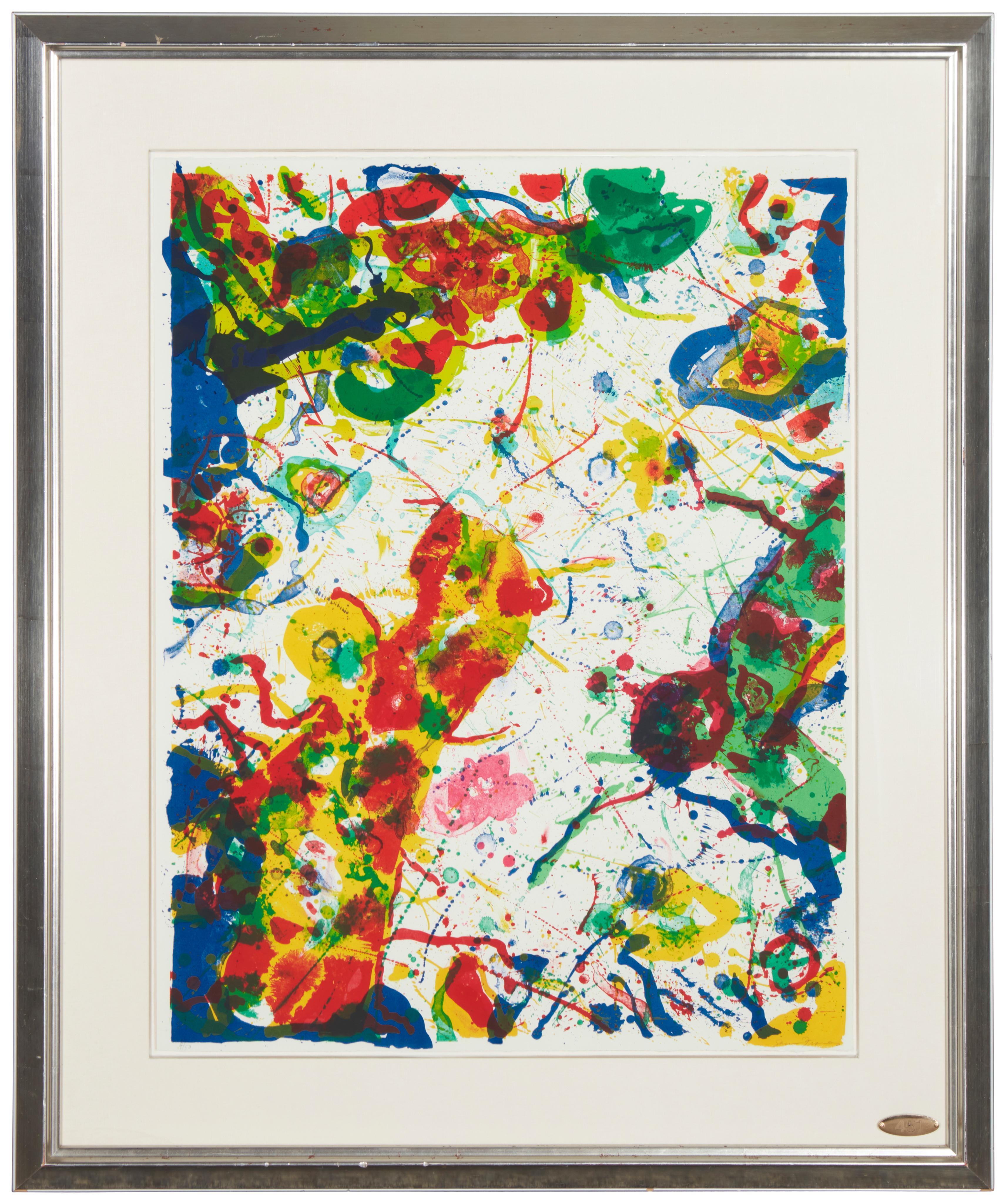 Untitled (SF-297) - Beige Print by Sam Francis