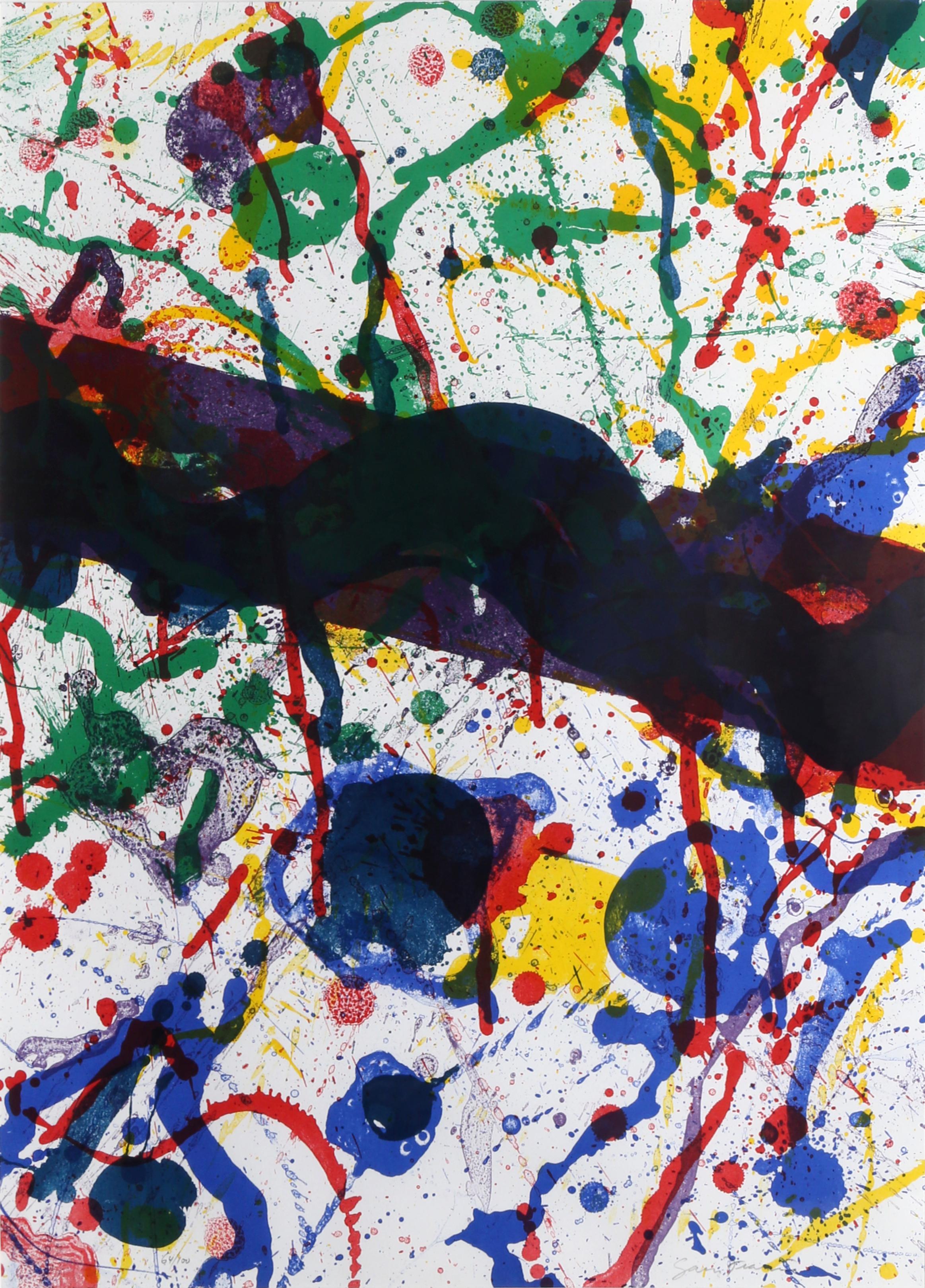 Untitled (SF-317), Colorful Abstract Lithograph by Sam Francis For Sale 1