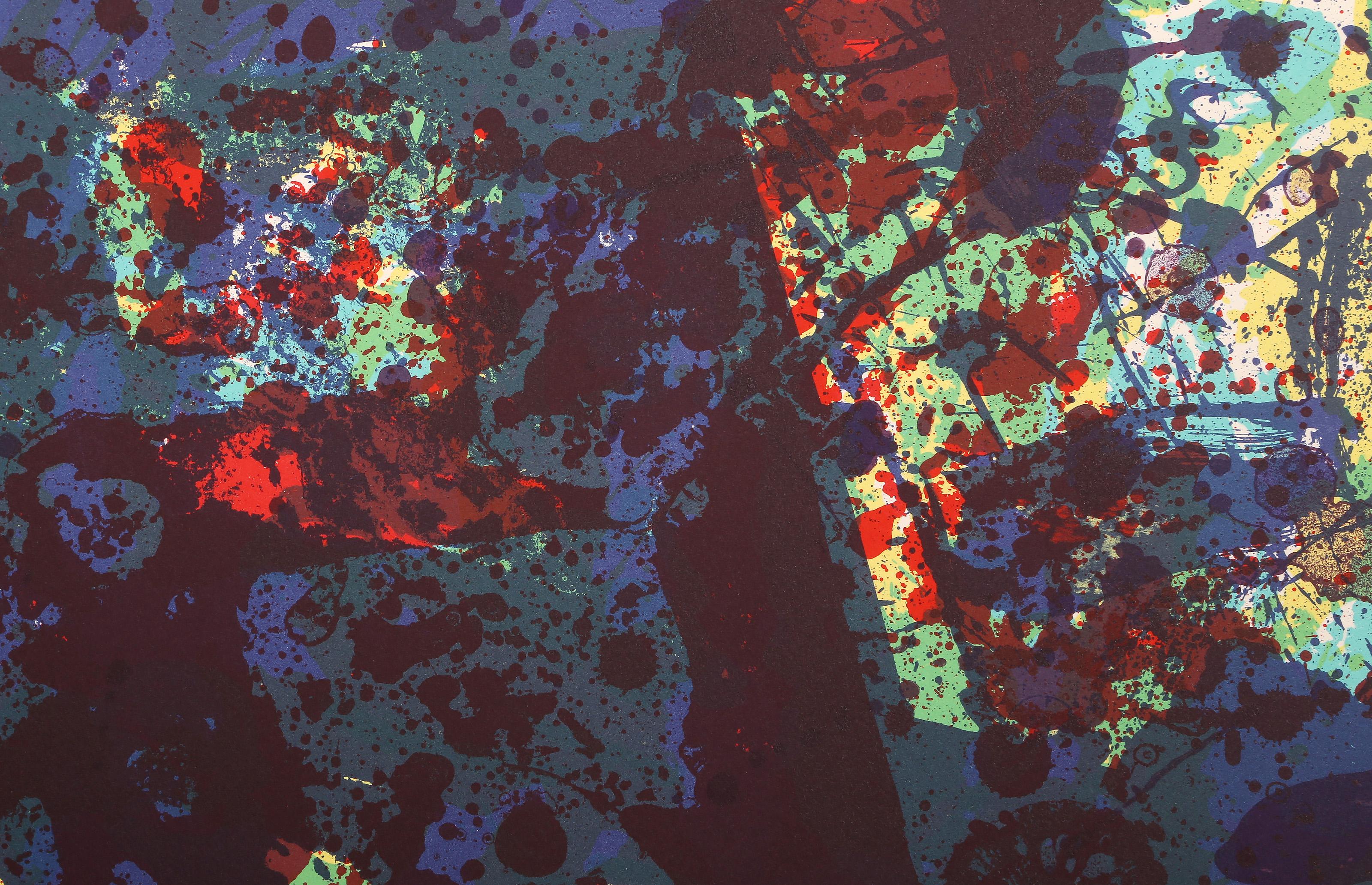  Sam Francis, Americano (1923 - 1994) -  Senza titolo (SF- 349), Portfolio:  Papierski Portfolio, Anno:  1992, Medio:  Litografia su BFK Rives, firmata e numerata a matita, edizione:  50, AP, Taglia:  30 x 22 pollici (76,2 x 55,88 cm), Stampatore: 