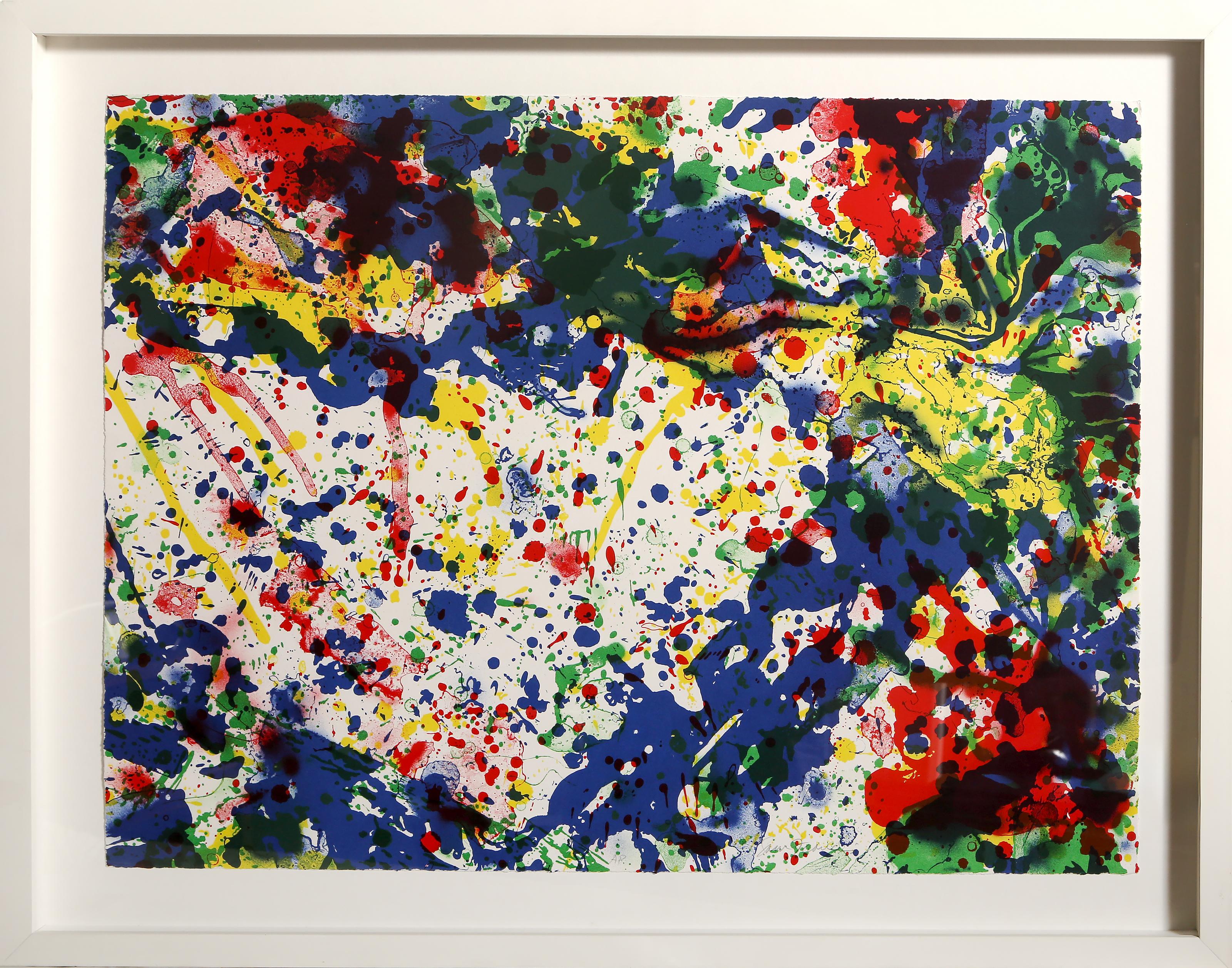 Sin título (SF-355), litografía expresionista abstracta de Sam Francis