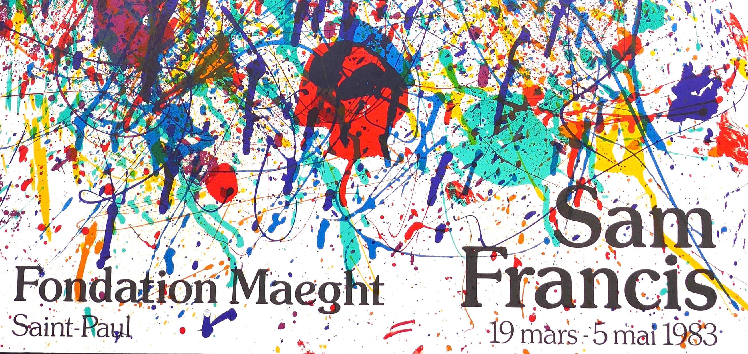 Vintage Poster Vintage Poster Fondation Maeght 19 Mars 1983  - Print by Sam Francis