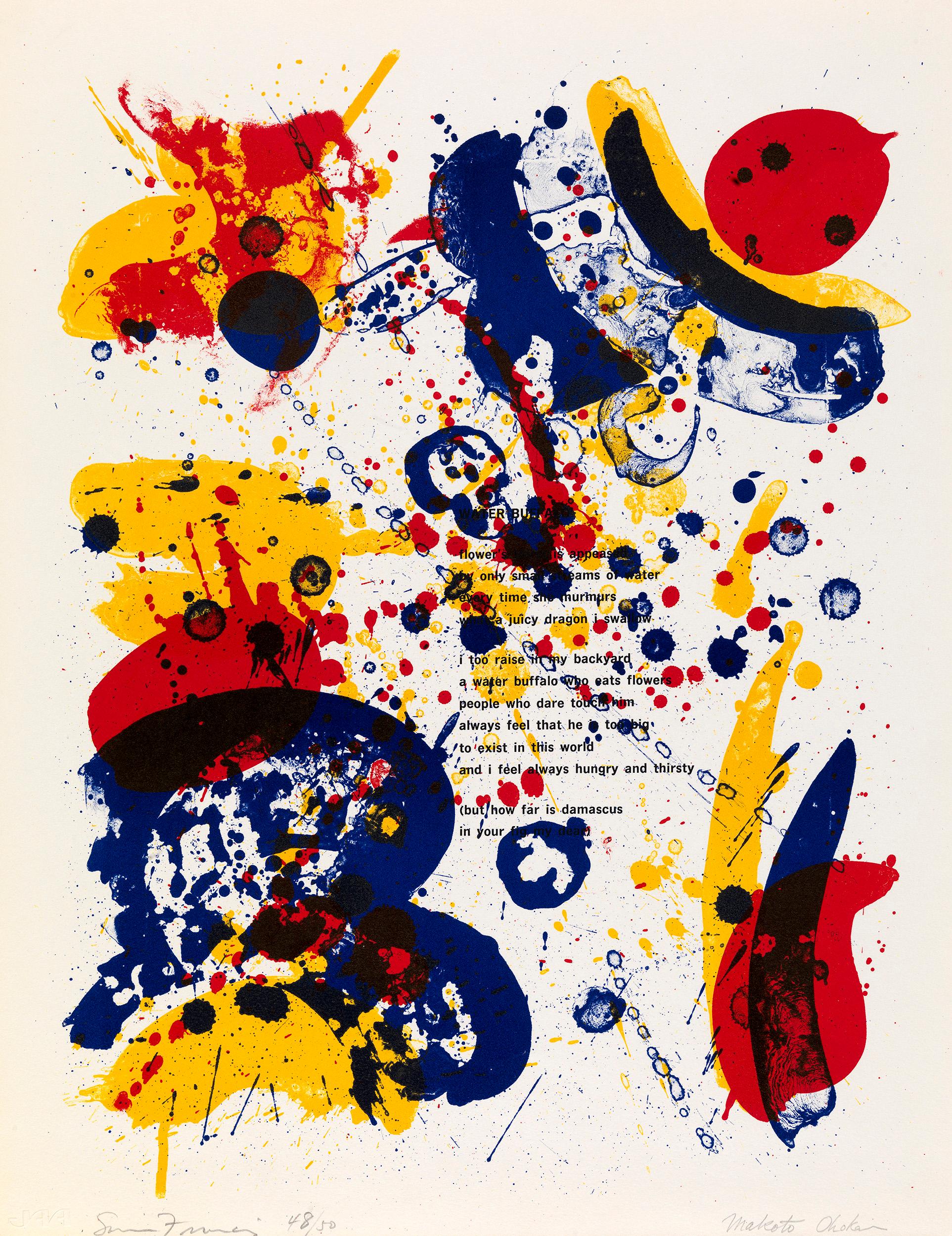 Sam Francis Abstract Print - Water Buffalo