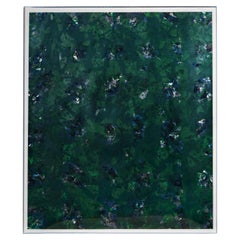 Litografía artística de gran formato firmada por Sam Francis, edición limitada: «Buda verde»