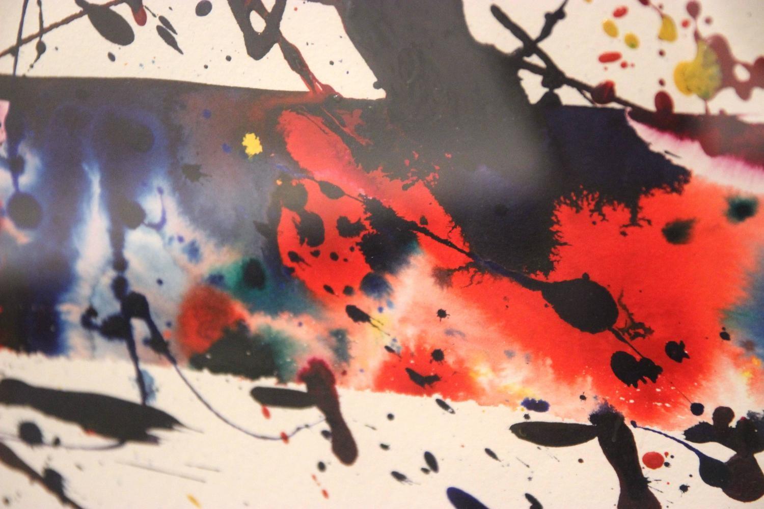 Sam Francis (1923-1994), Untitled (SF76 197), 1976,
Acrylic on paper, Signed and dated on the reverse.
Stamp of The Sam Francis Estate, Label of the Galleria Il Gabbiano,
Rome, certificate issued by The Sam Francis Estate, nSF76 197.

Measures: