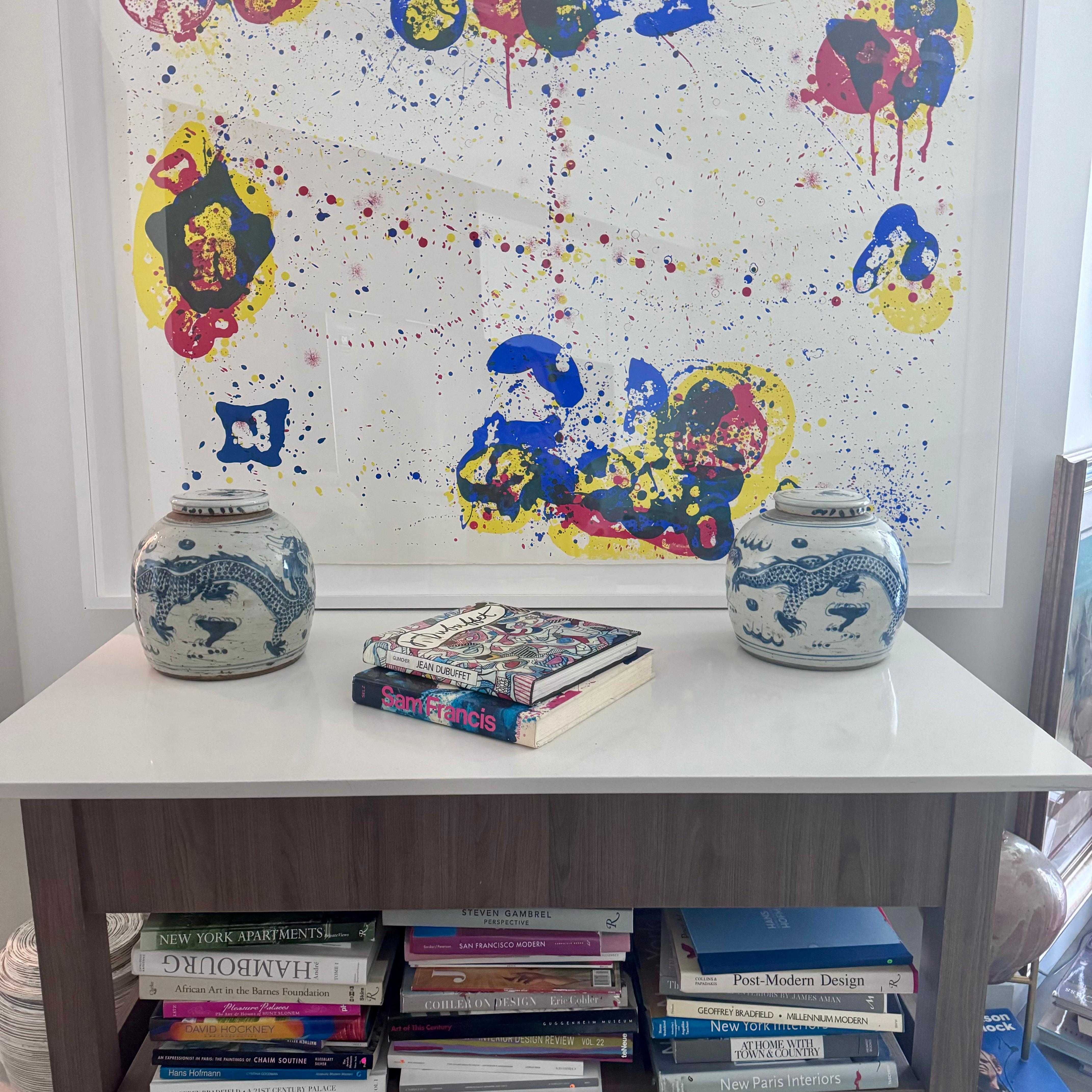 Sam Francis Web 1972 Prueba de artista Serigrafía a 4 tintas en venta 4
