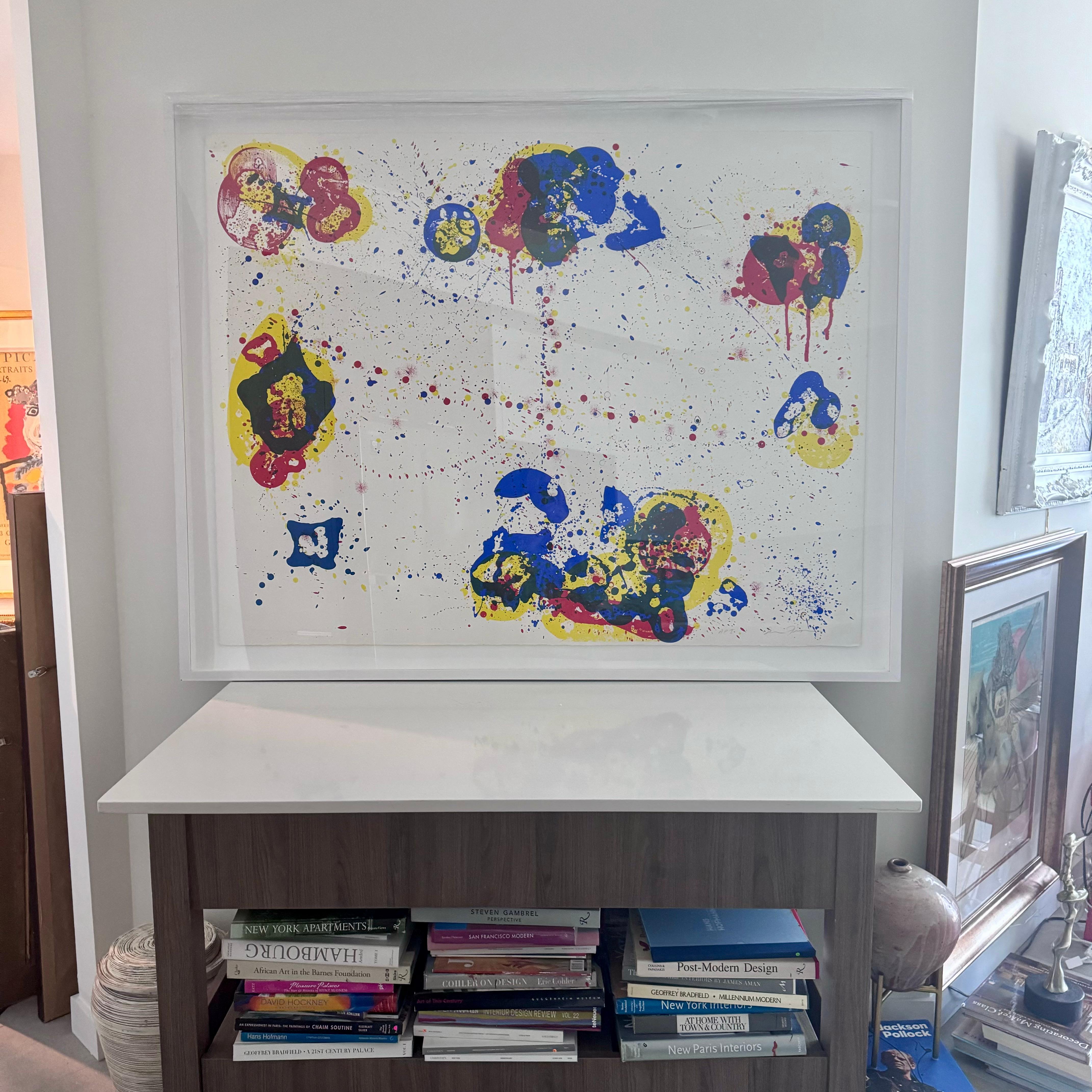 Sam Francis Web 1972 Prueba de artista Serigrafía a 4 tintas Moderno de mediados de siglo en venta