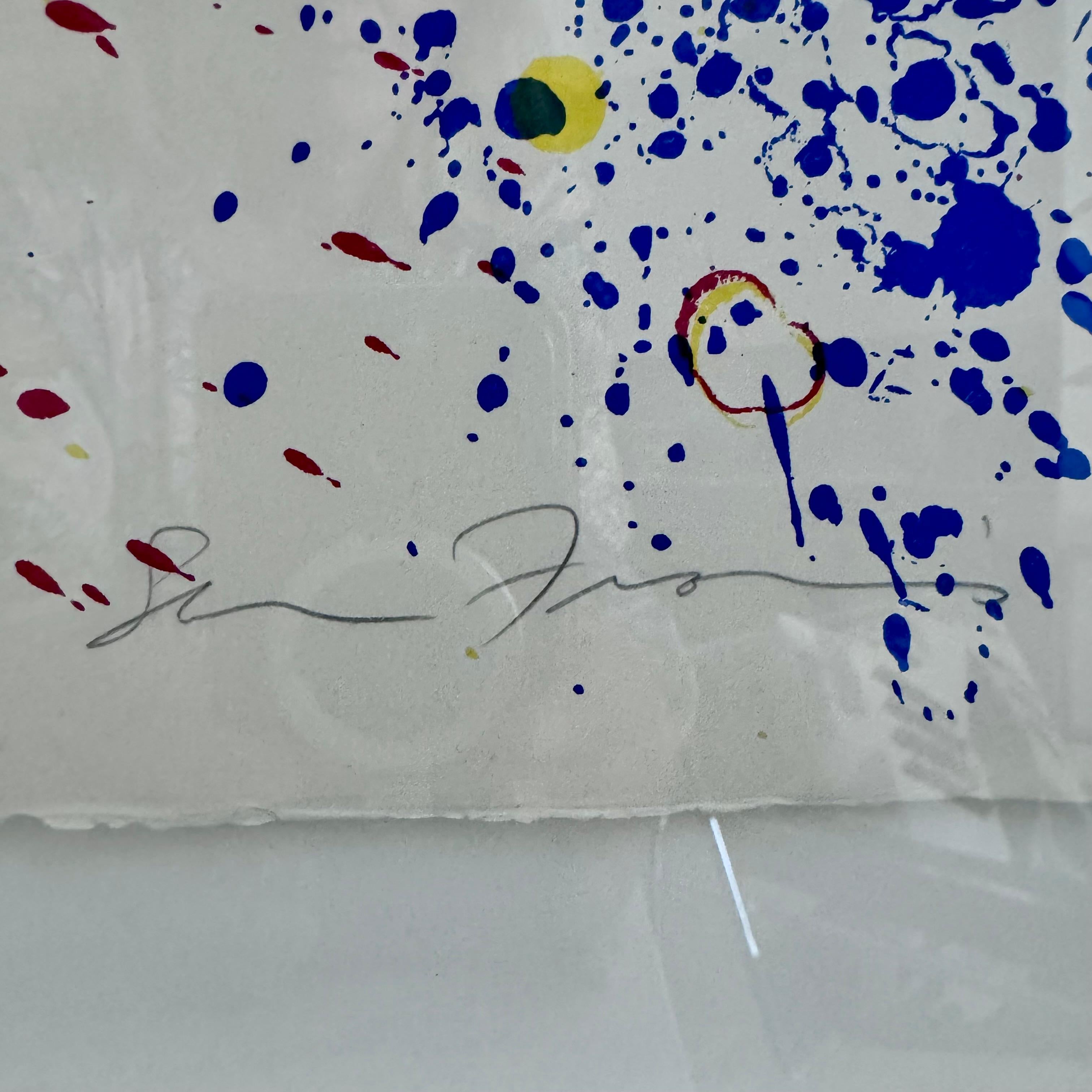 Sam Francis Web 1972 Prueba de artista Serigrafía a 4 tintas finales del siglo XX en venta