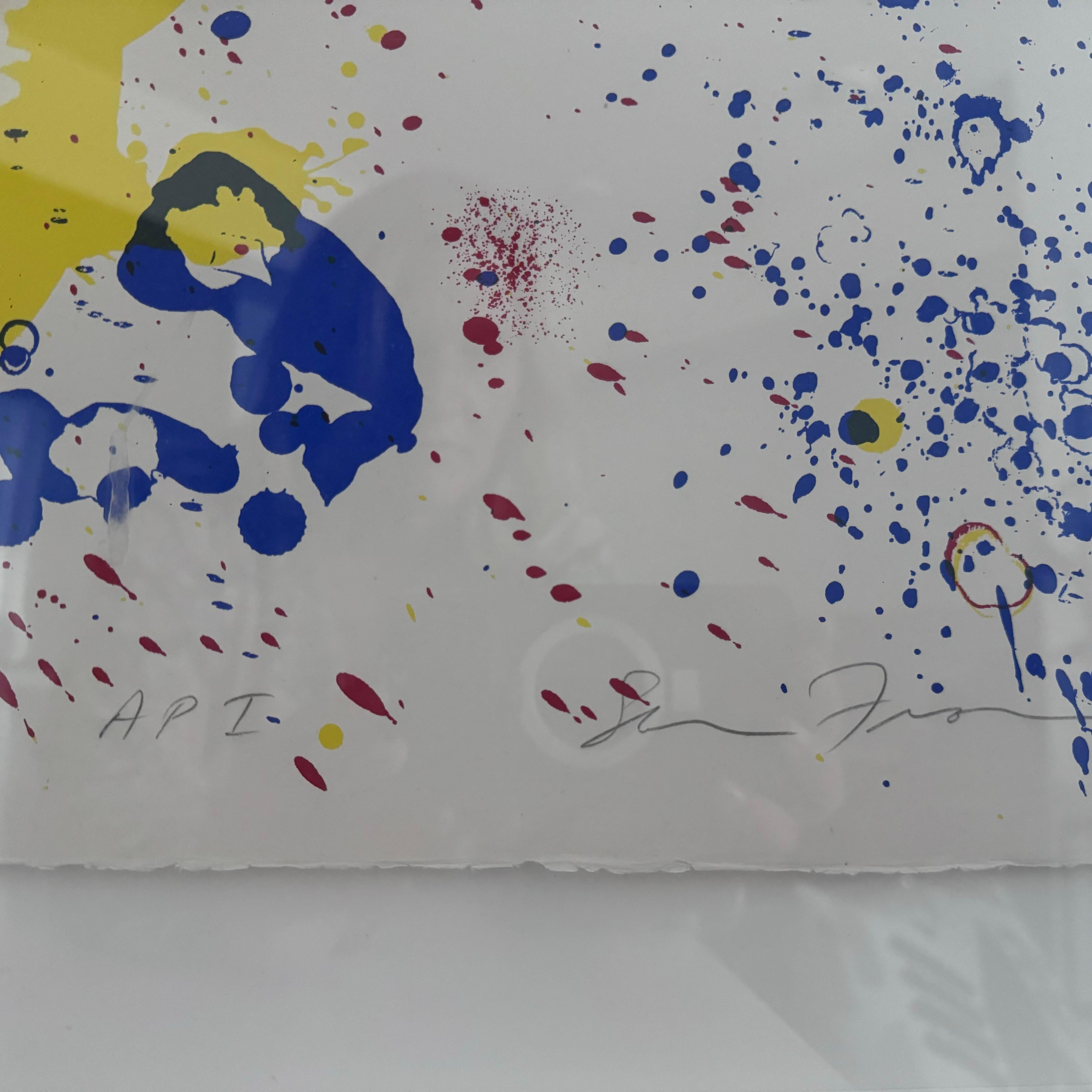 Sam Francis Web 1972 Prueba de artista Serigrafía a 4 tintas en venta 1