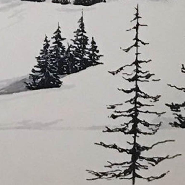 Samantha Gare
Les Arcs, France
Pen, Marker and Pastel on Mountboard
Unframed
51cm x 76cm
Landscape, skiing, black and white, mountain, snow, France
Please note that insitu images are purely an indication of how a piece may look.
Samantha Gare's