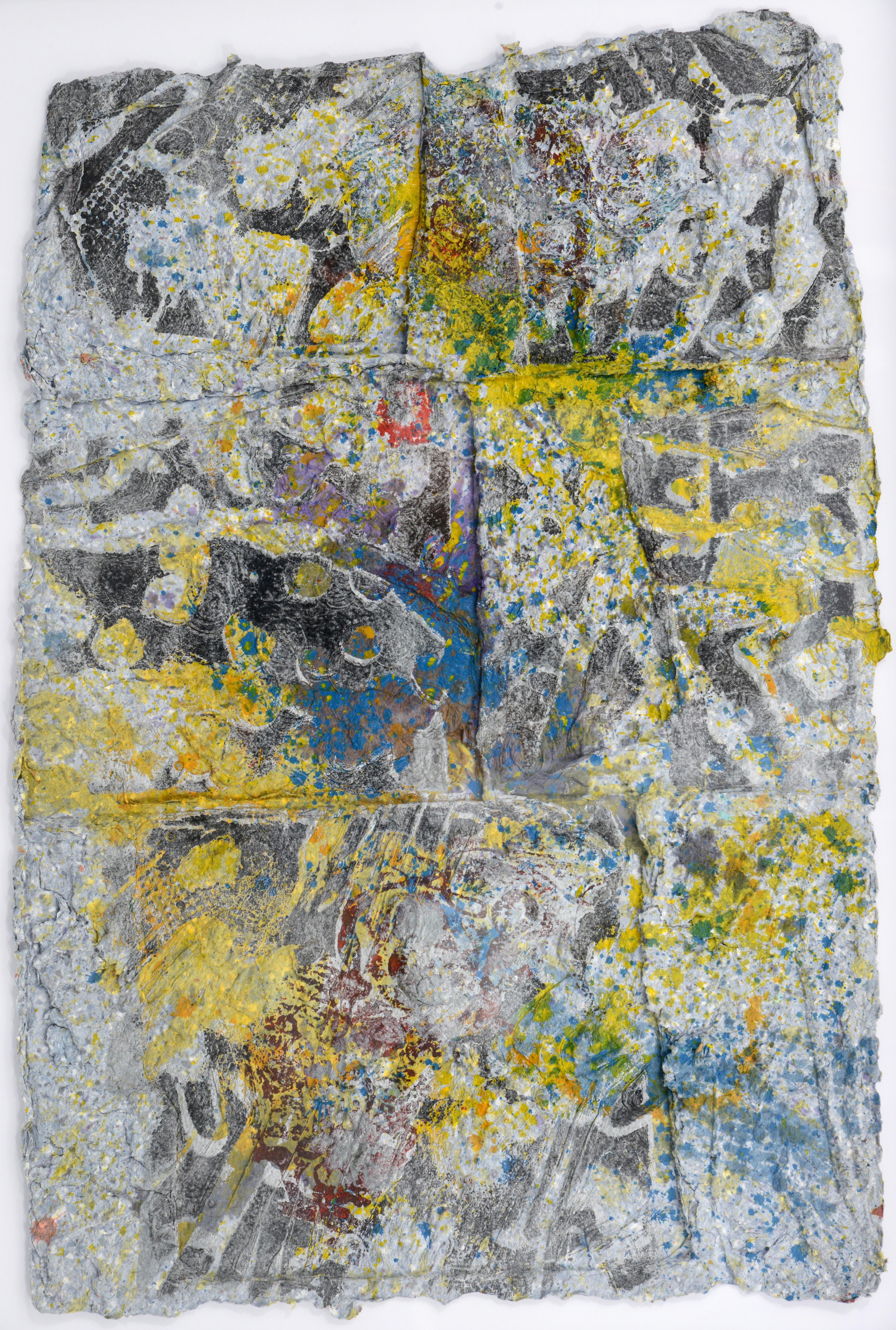 Artist/Designer; Manufacturer: Sam Gilliam (American, 1933-2022)
Marking(s); notes: signed, marking(s); 1980
Materials: monotype with oil painting, relief printing, and embossing on heavy handmade paper
Dimensions (H, W, D): approx. 24"h, 36"w;