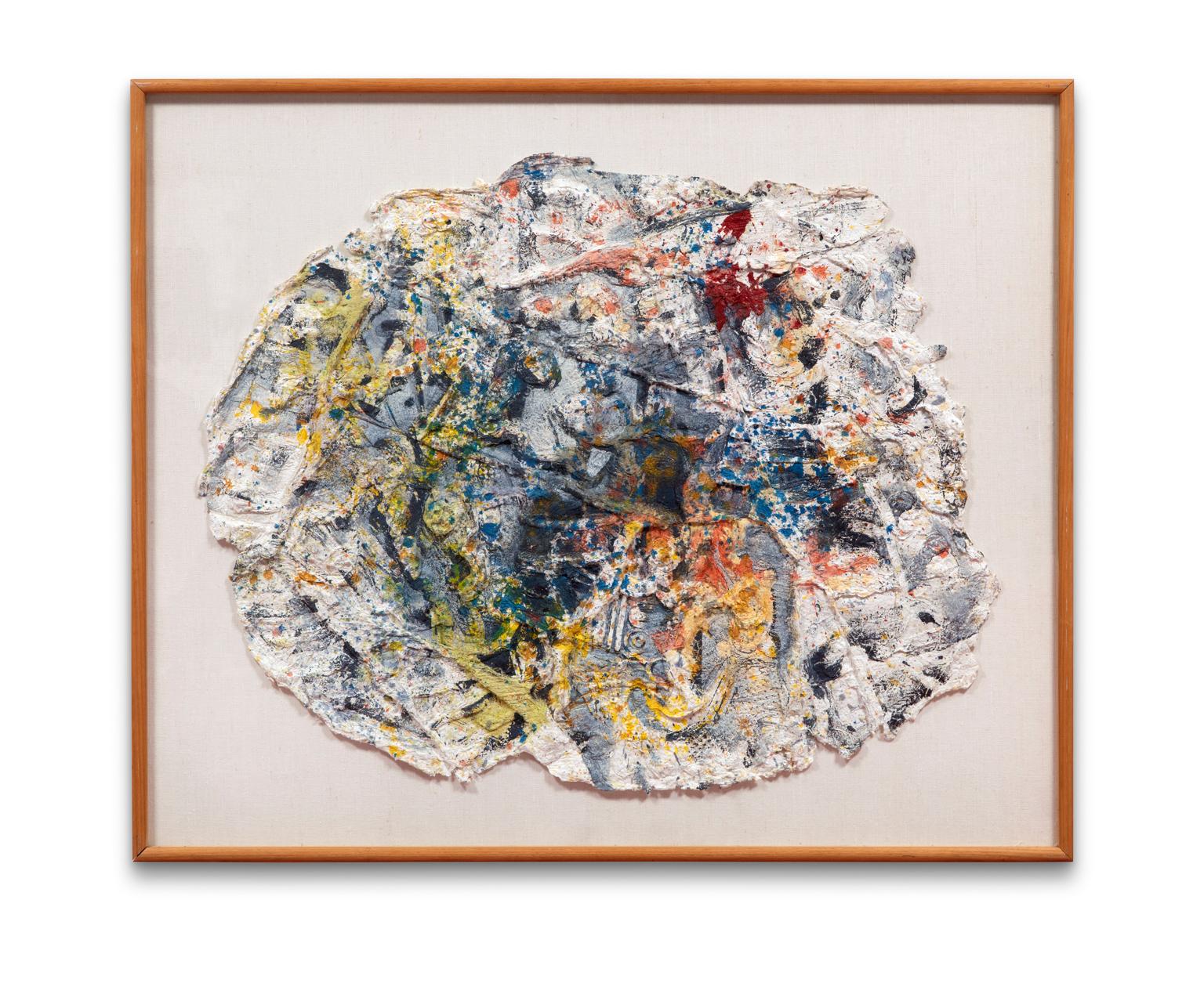 SALE ONE WEEK ONLY

“Arrow Head #4” was created by Sam Gilliam, one of the great innovators in postwar American painting. The thick handmade paper is rich with folds and texture and the colors lively. Gilliam has titled, dated and signed the piece