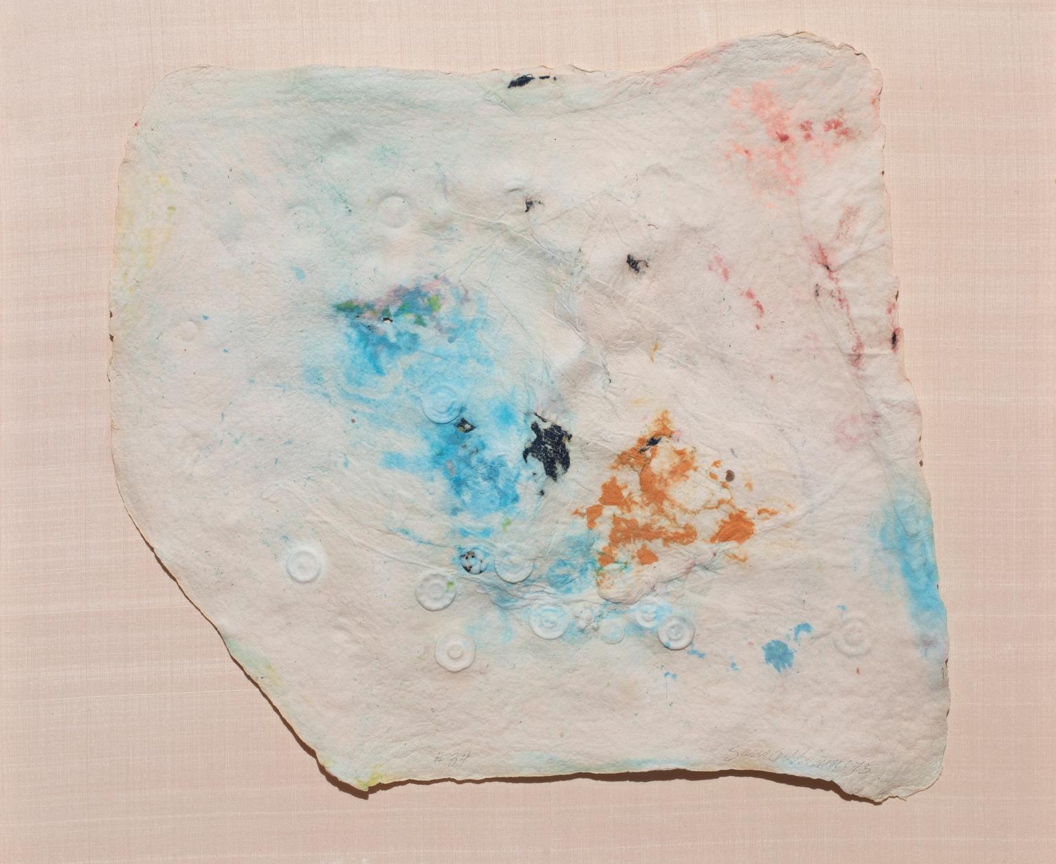 SALE ONE WEEK ONLY

“Untitled #34” was created by Sam Gilliam, one of the great innovators in postwar American painting. It is dated and signed on the lower front. The thick handmade paper is rich with folds and texture and the colors lively. In
