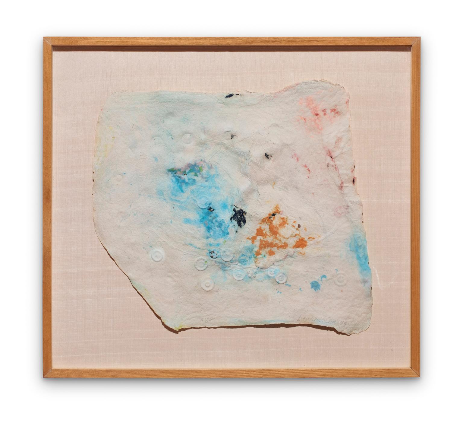 Sam Gilliam - "Untitled #34" Handmade Paper, Acrylic, Embossed, Colors,  Signed and Dated For Sale at 1stDibs